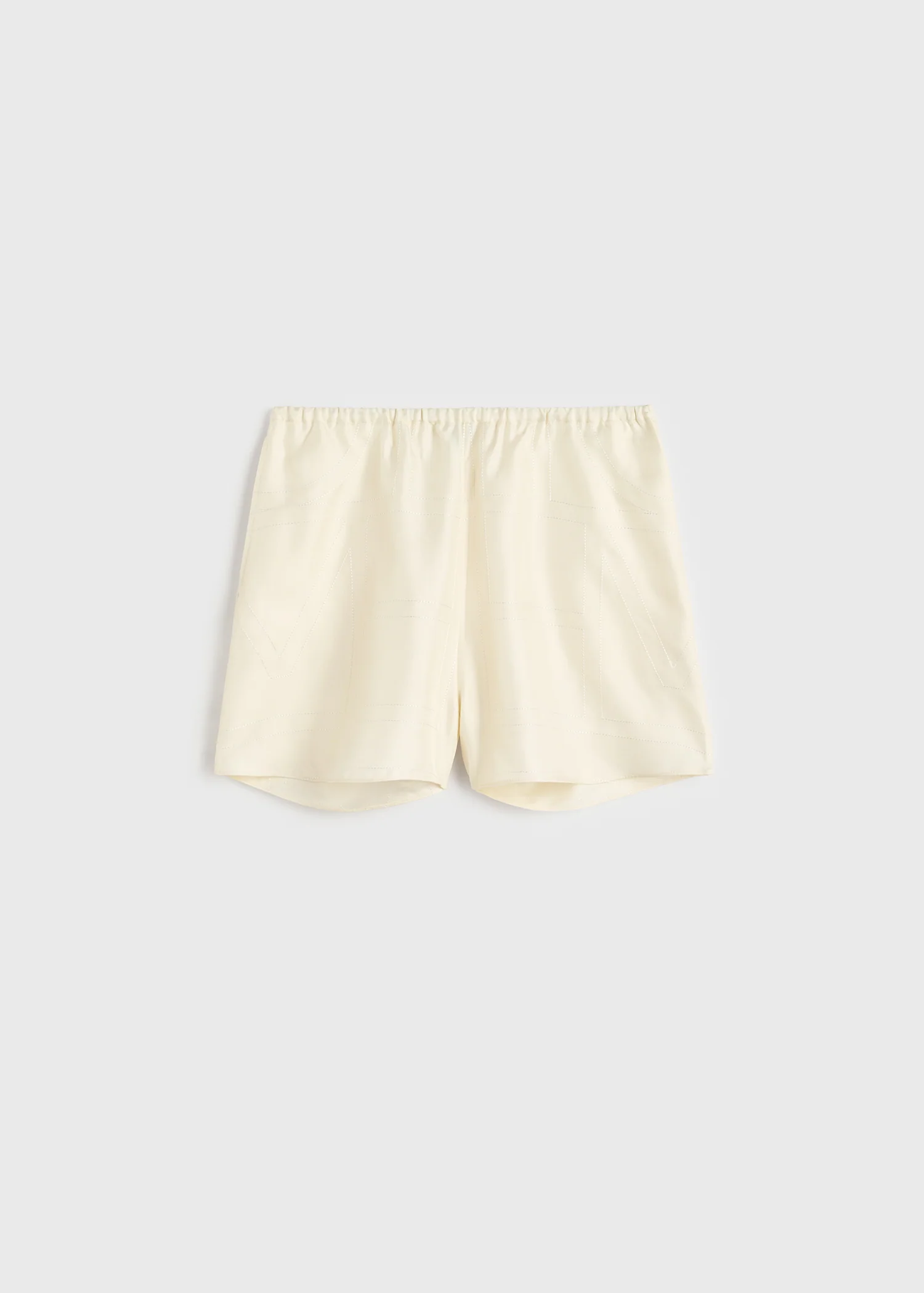 Monogram silk pj shorts cream - Image 6