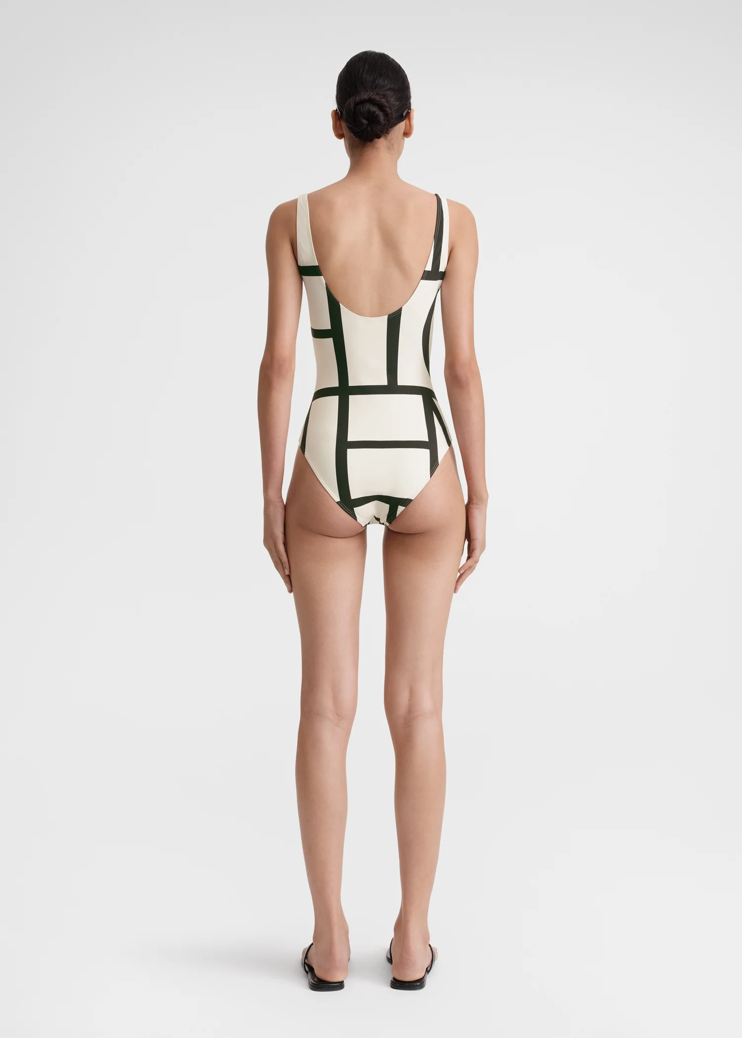 Monogram swimsuit ecru - Image 3