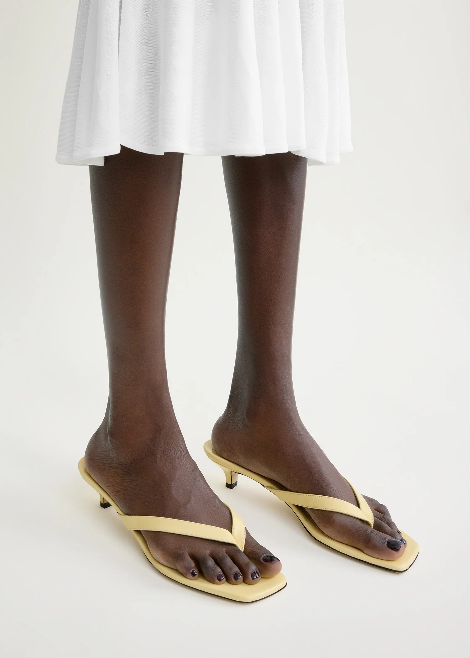 Naplack heeled flip flops buttercup - Image 3