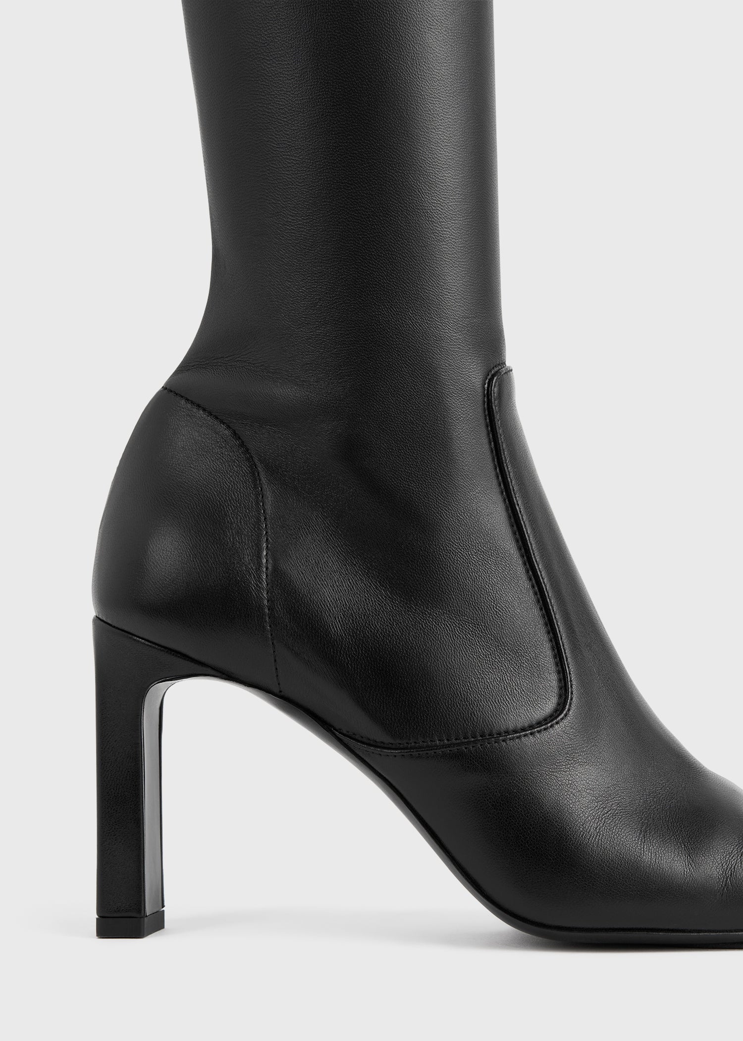 Nappa over-the-knee boots black - Image 5