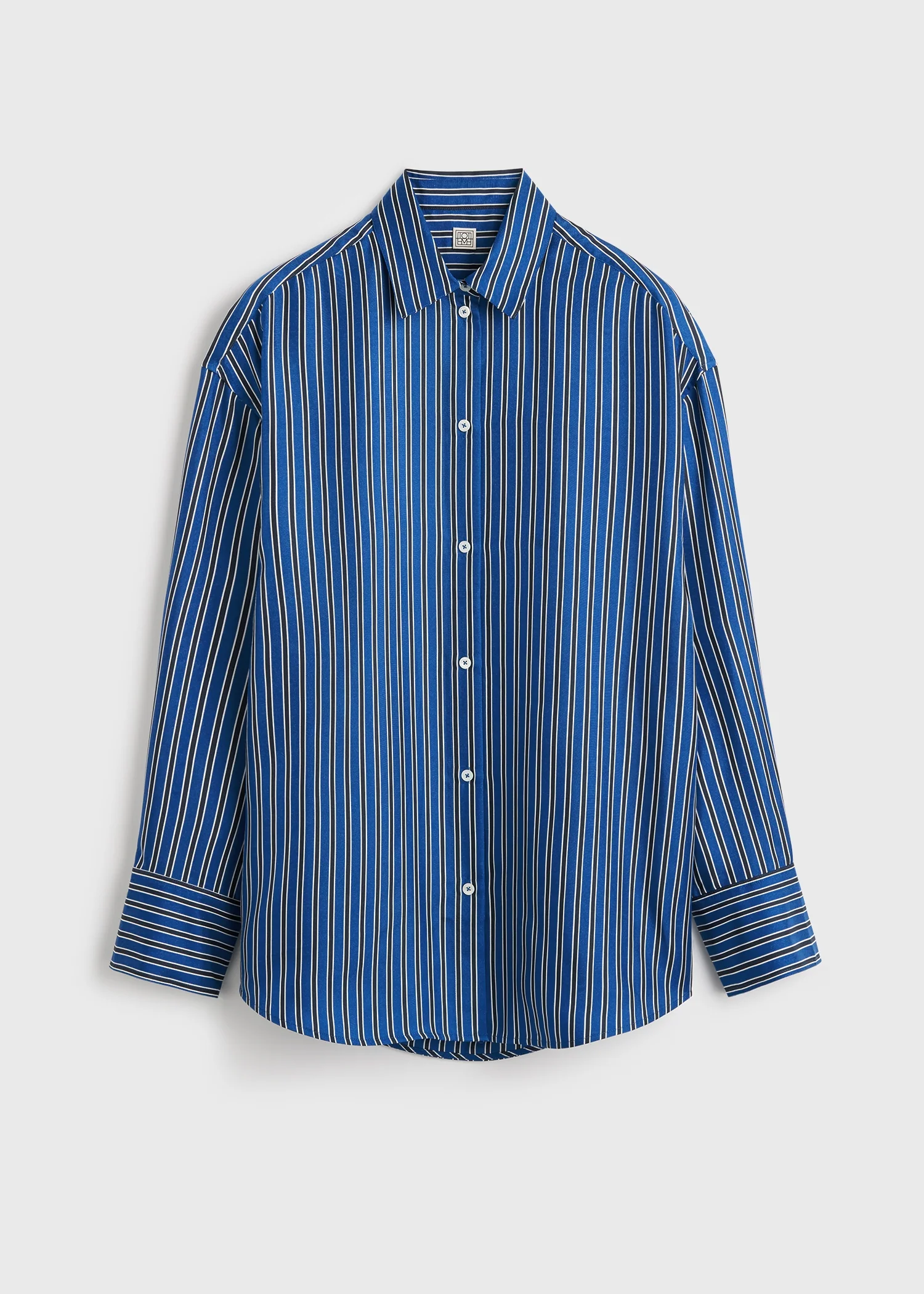 Oversized striped shirt blue/navy petite - Image 6