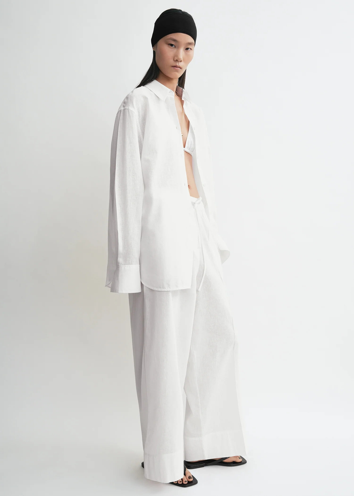 Oversized summer shirt white