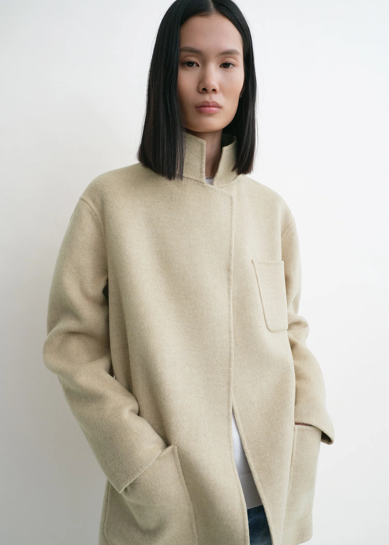 Patch pocket doublé jacket fawn melange - Image 4