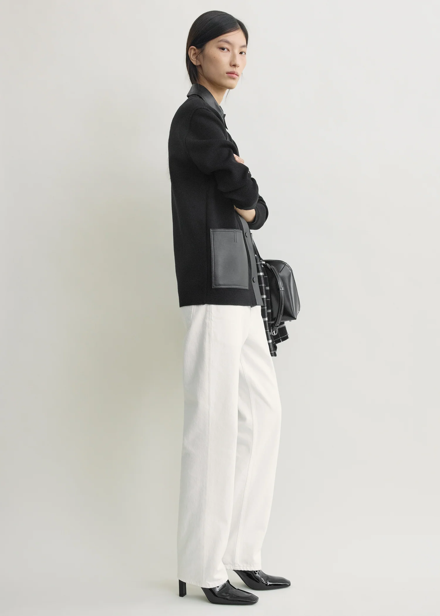 Patch pocket shirt black - Image 2