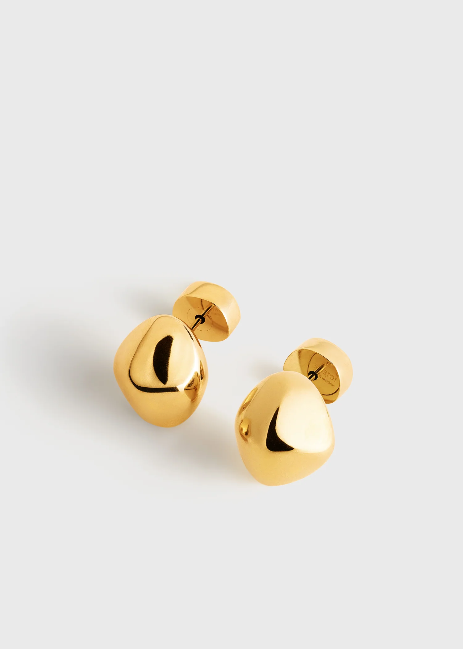 Pebble studs gold - Image 5