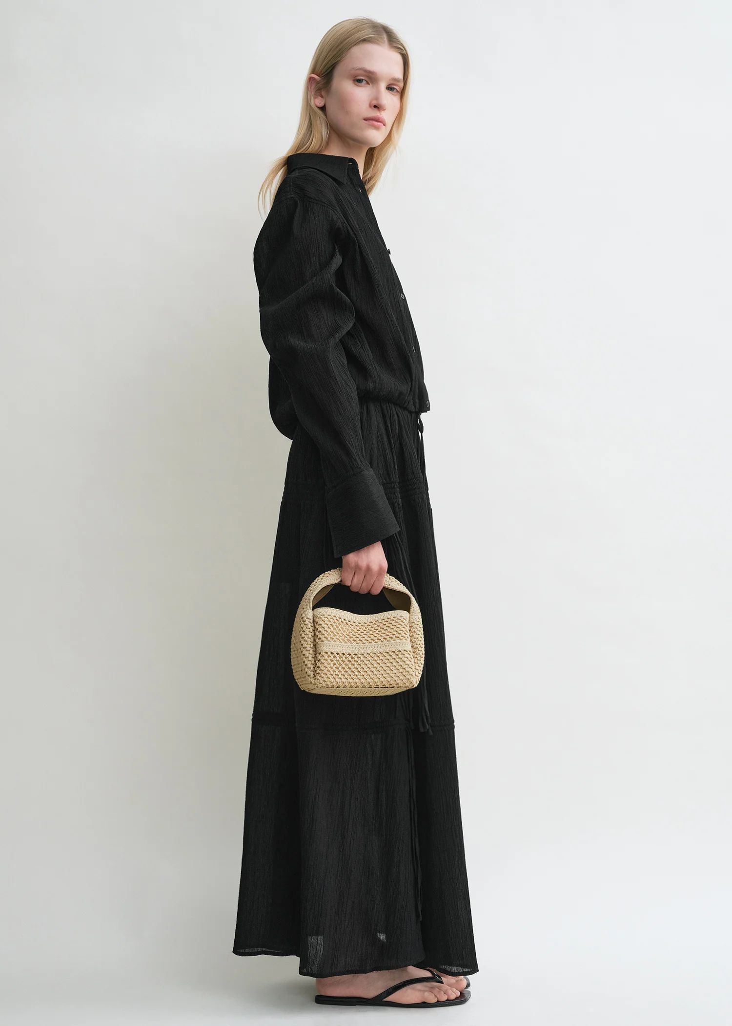 Petite crochet bucket bag vanilla - Image 3