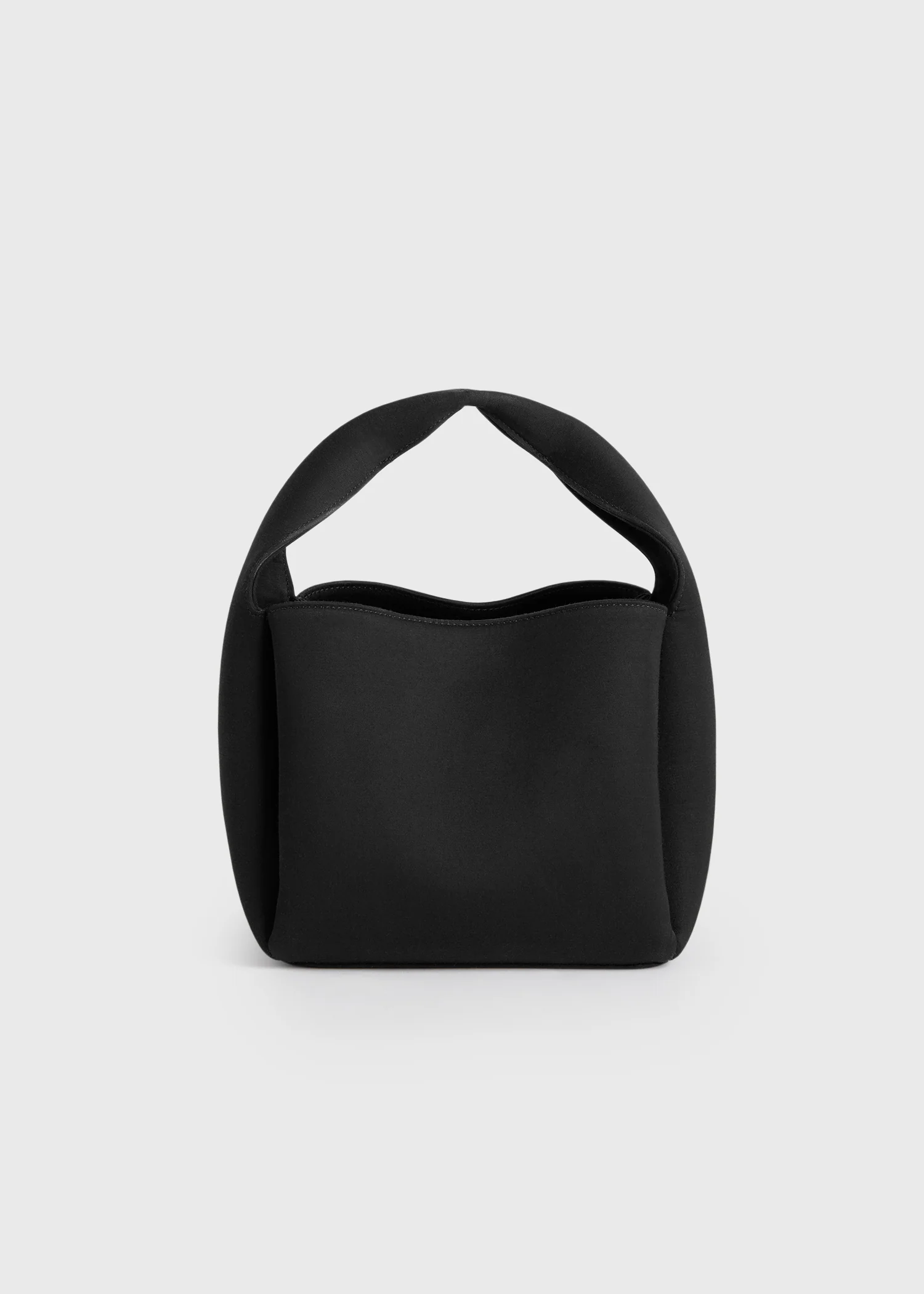 Petite satin bucket bag black - Image 9