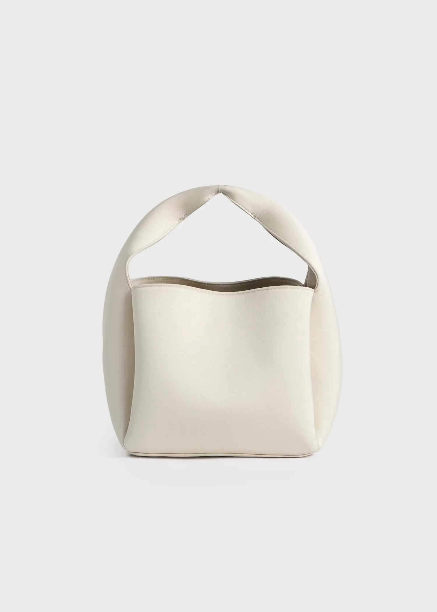 Petite satin bucket bag ecru - Image 9