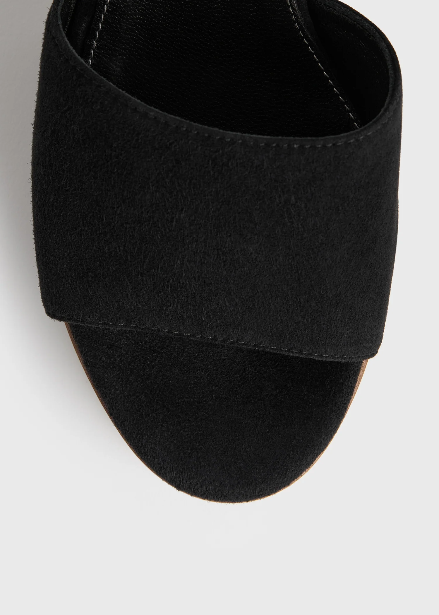 Platform suede sandals black/tan - Image 7