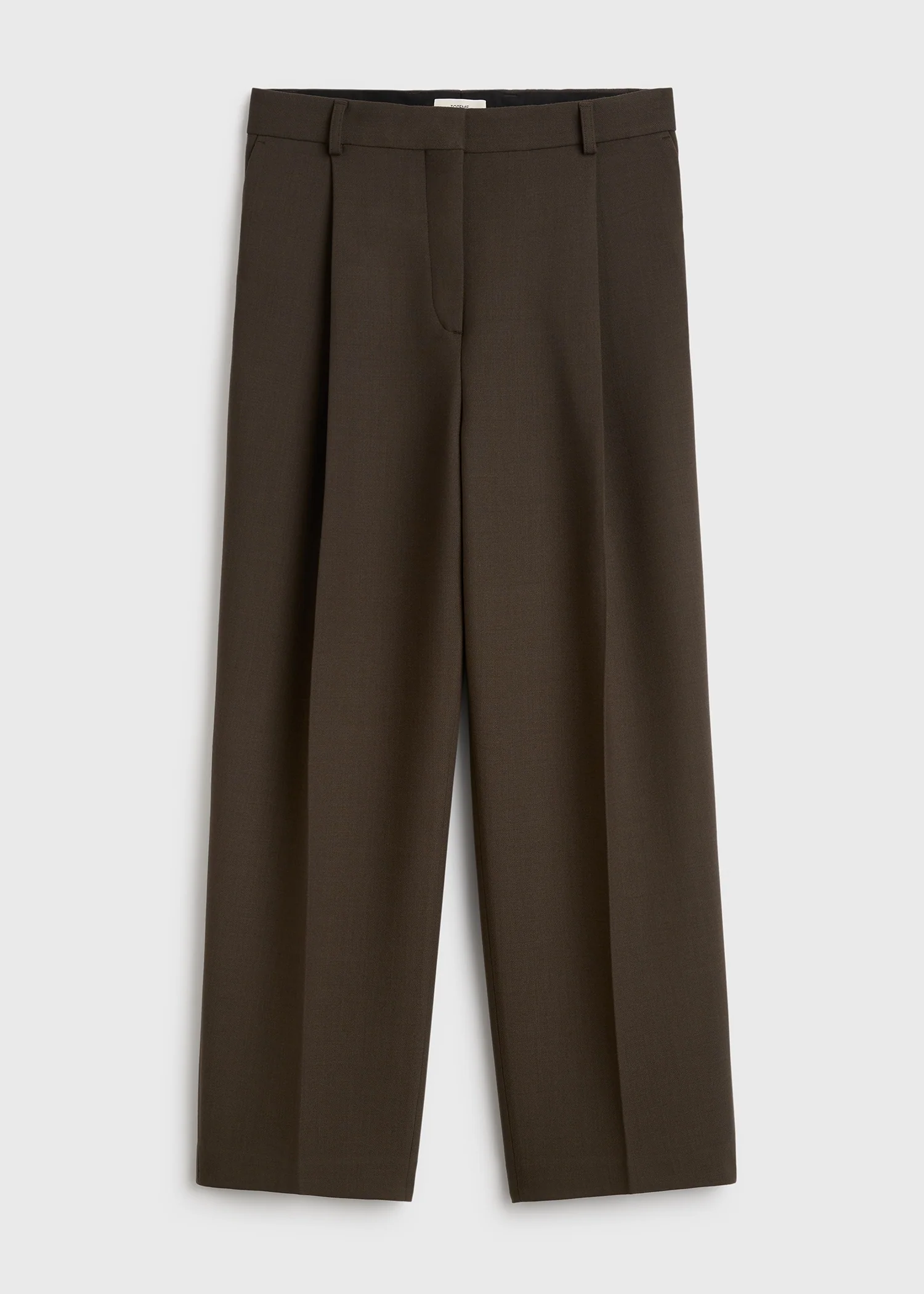 Pleated straight trousers bark - Image 5