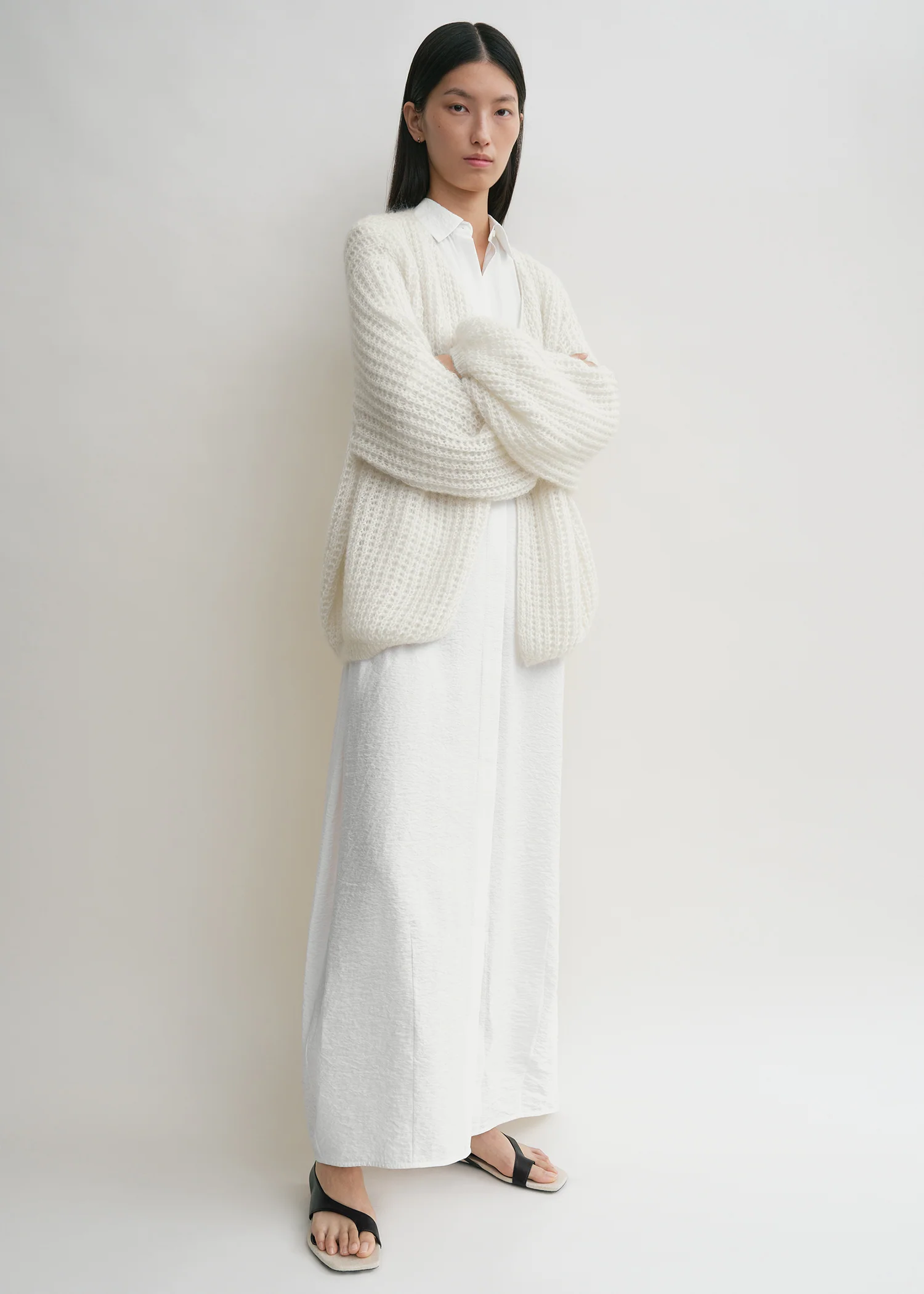 Puffed cardigan off-white - Image 2