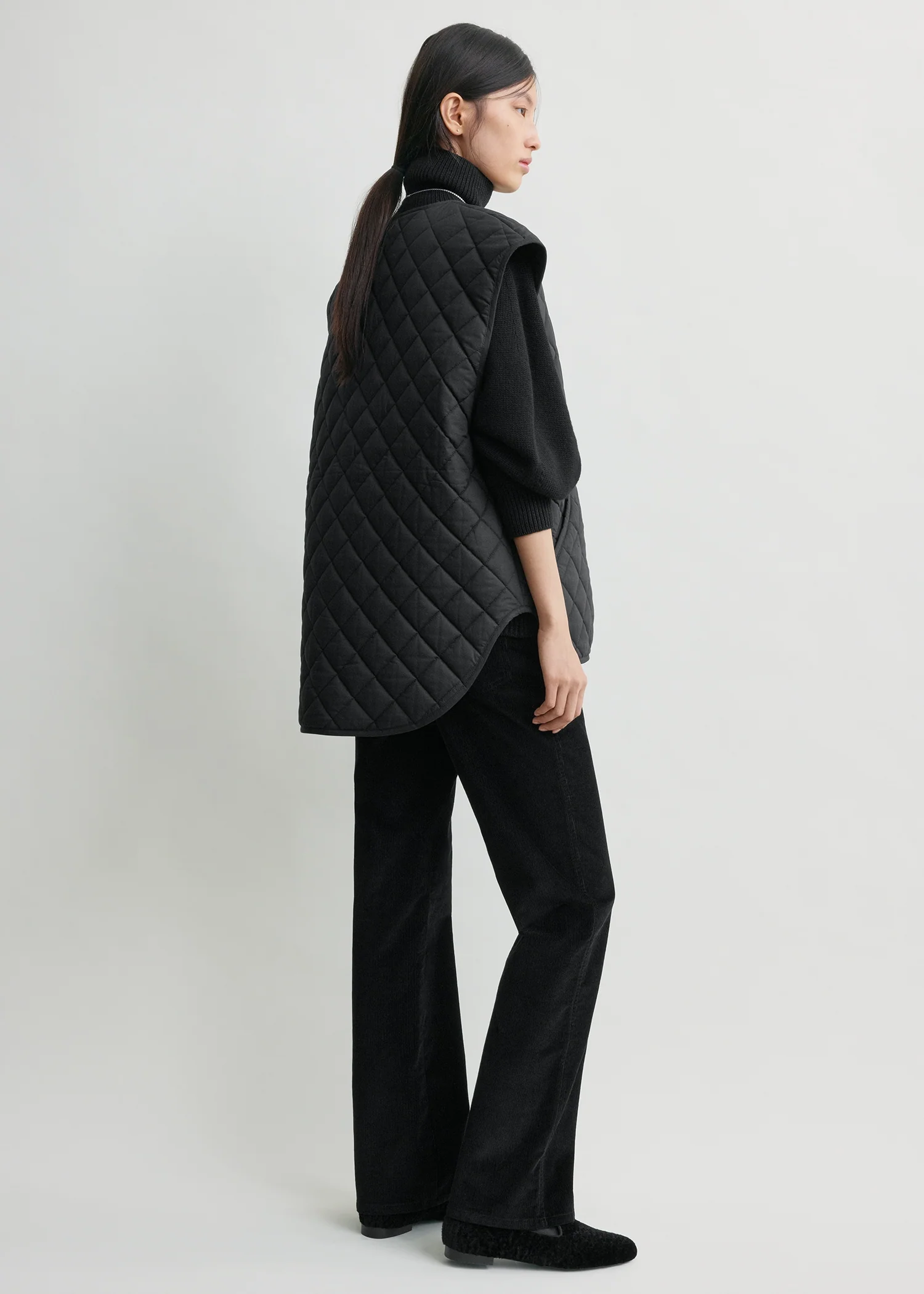 Quilted vest black - Image 3