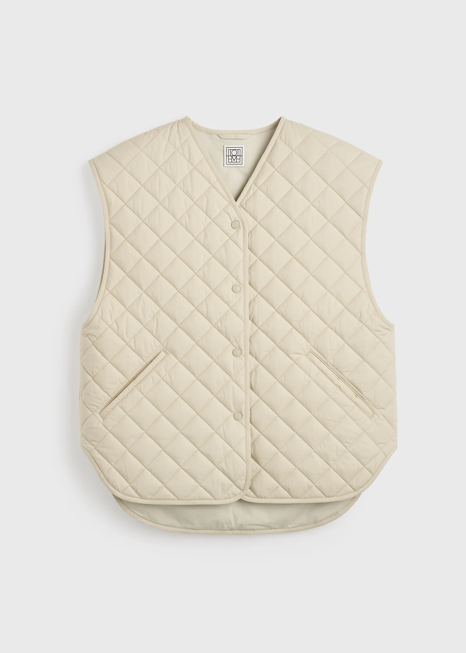 Quilted vest ecru - Image 5