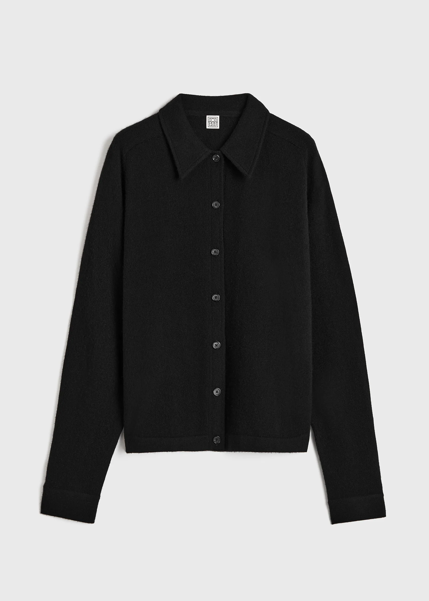 Raglan-sleeve cashmere cardigan black - Image 5