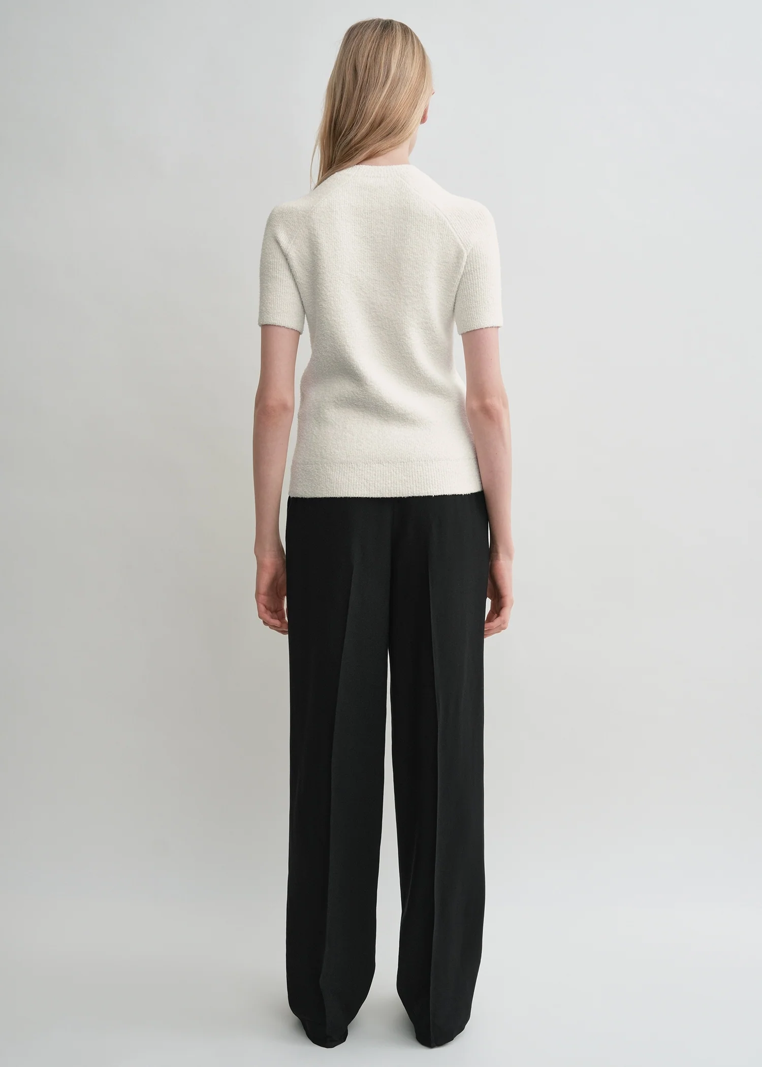Raglan-sleeve terry knit white - Image 3