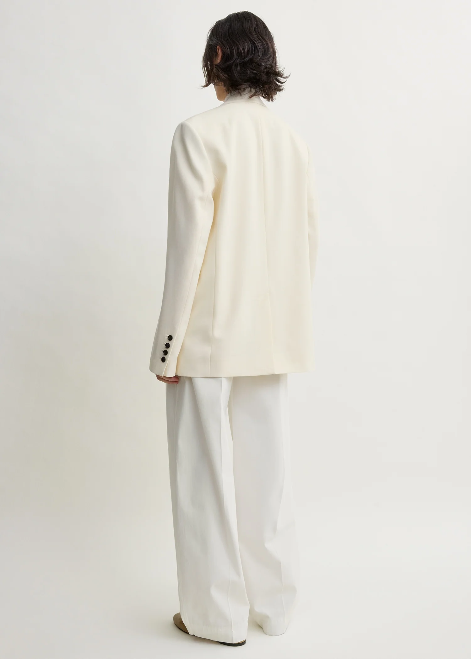 Raw lapel jacket ecru - Image 3