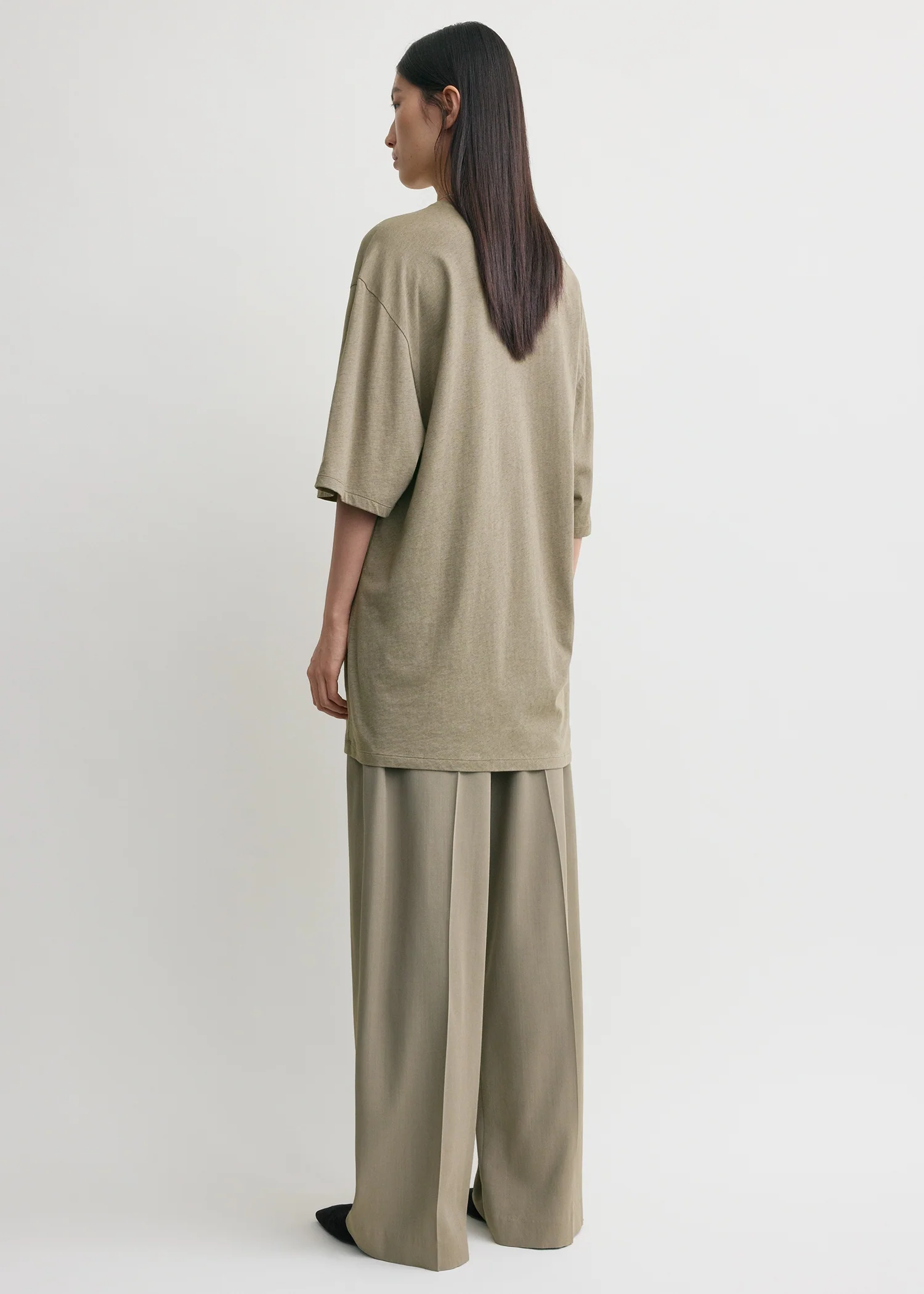 Relaxed tee dress taupe - Image 3