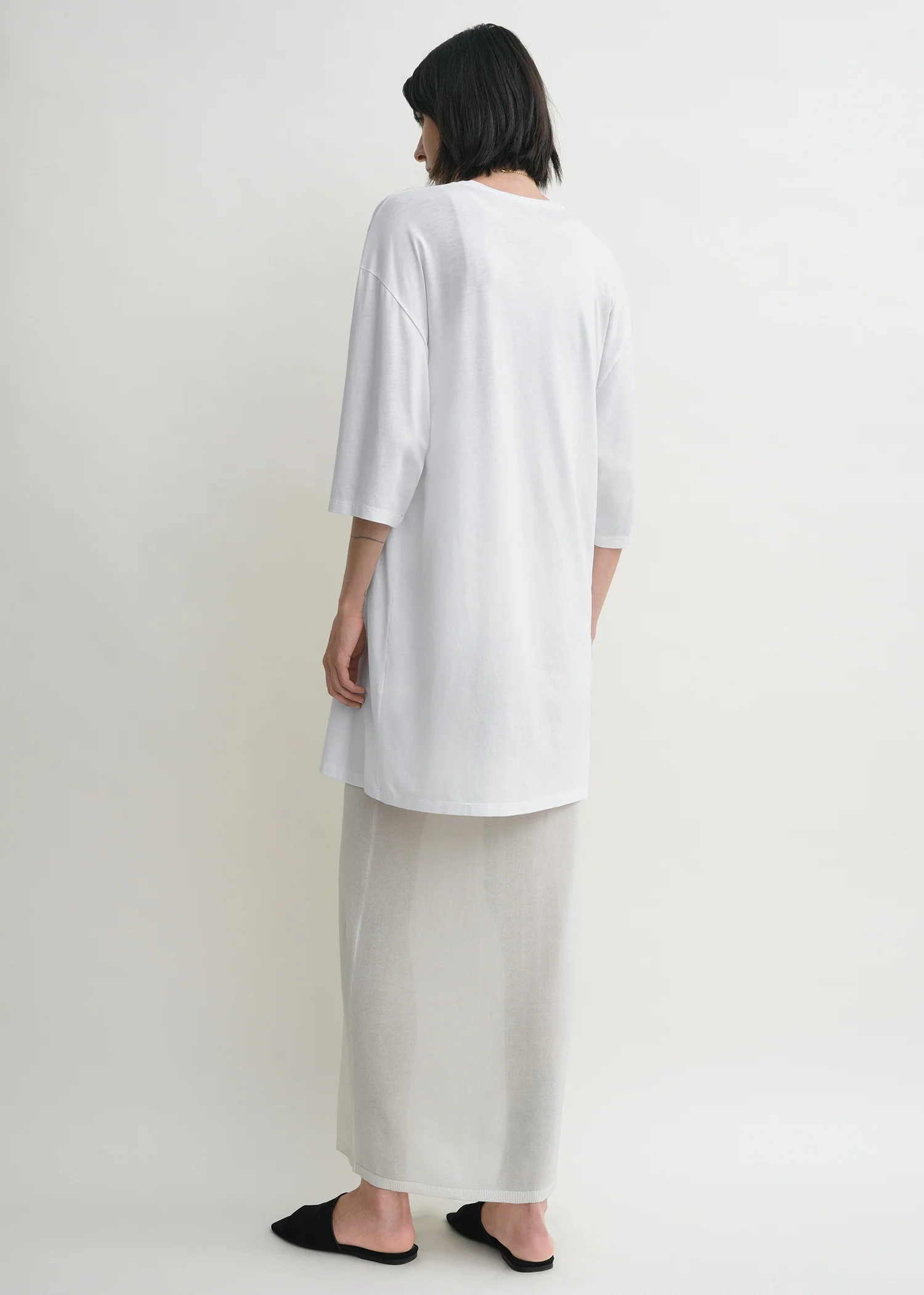 Relaxed tee dress white - Image 3