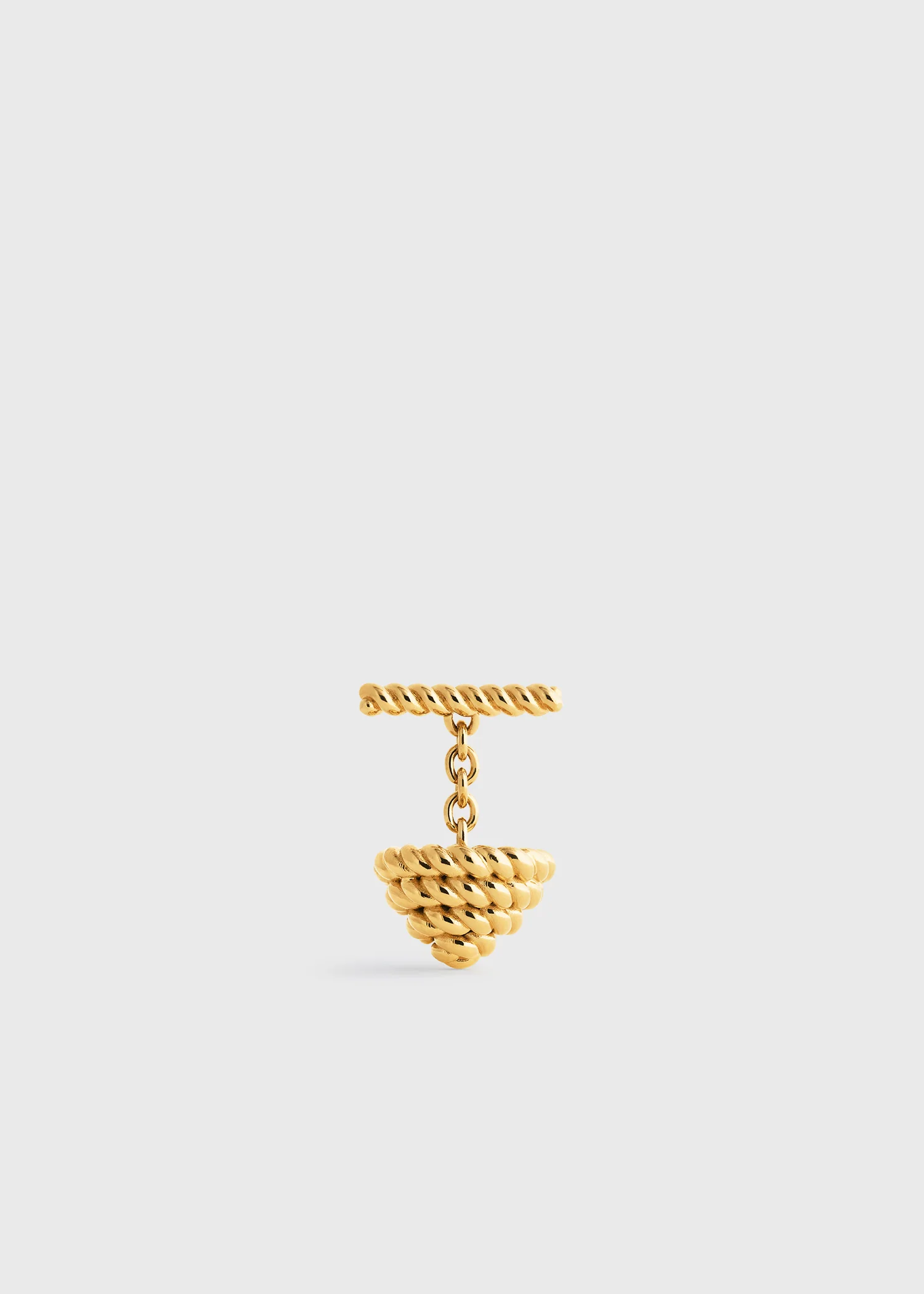 Rope cufflinks gold - Image 6