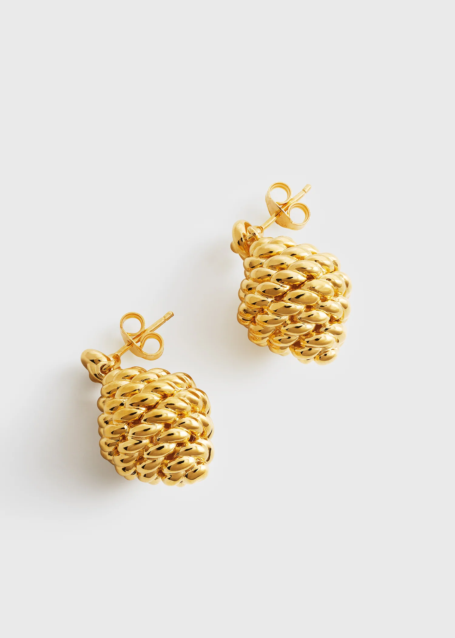 Rope drop earrings gold - Image 4
