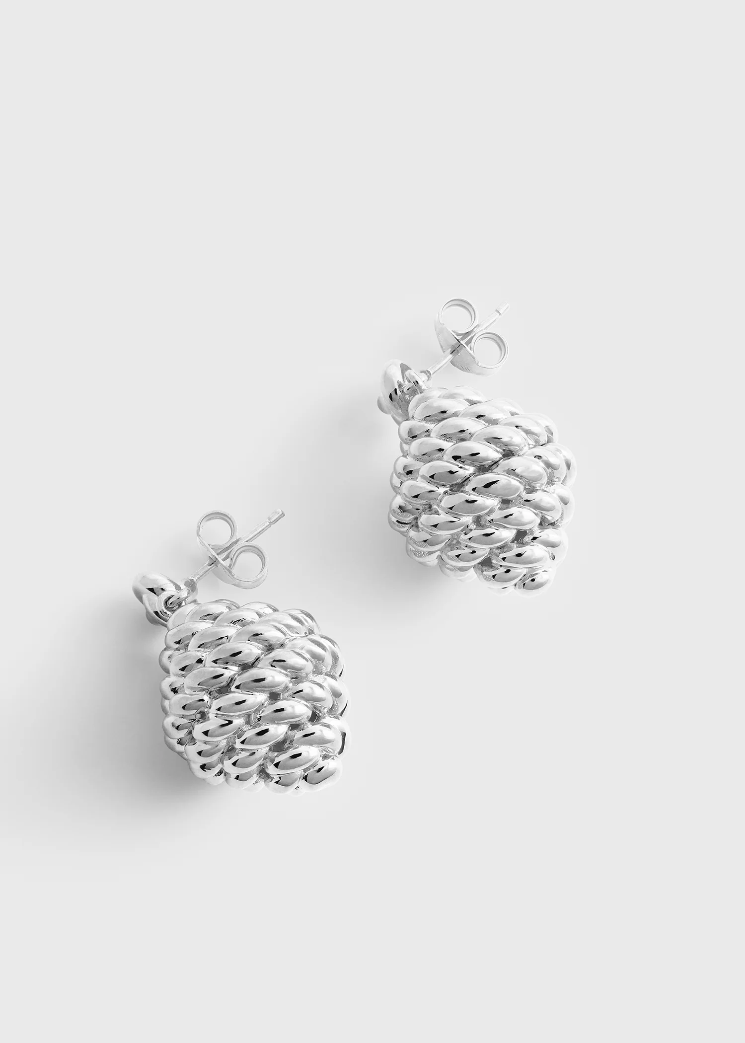 Rope drop earrings silver - Image 4