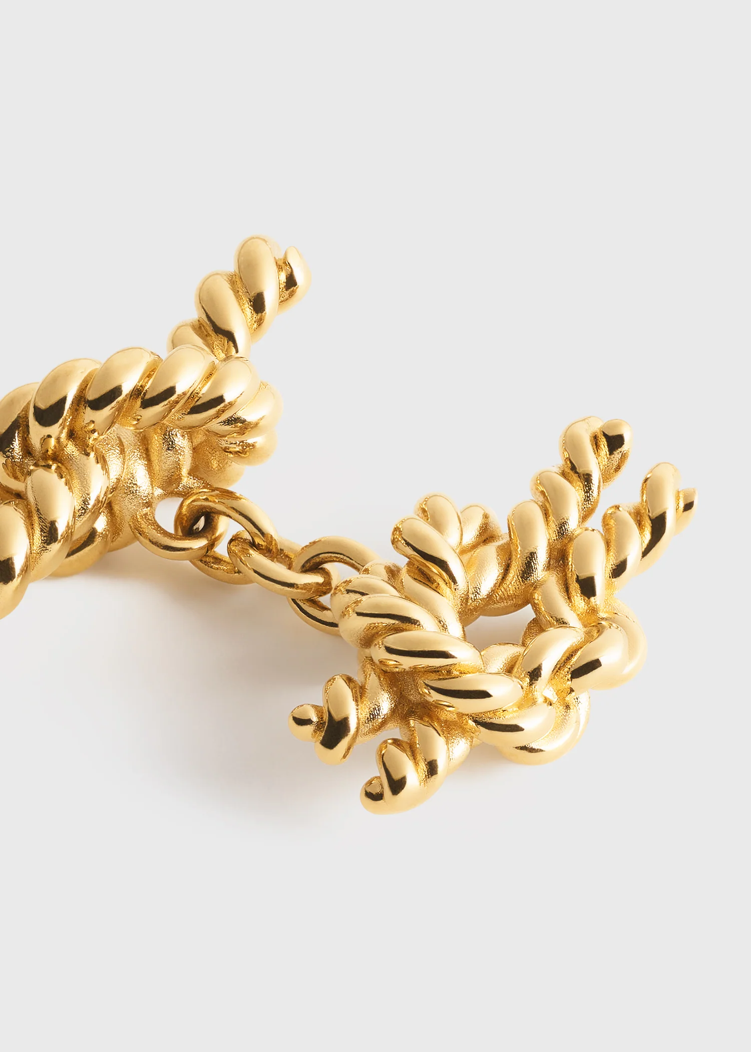 Rope knot cufflinks gold - Image 6