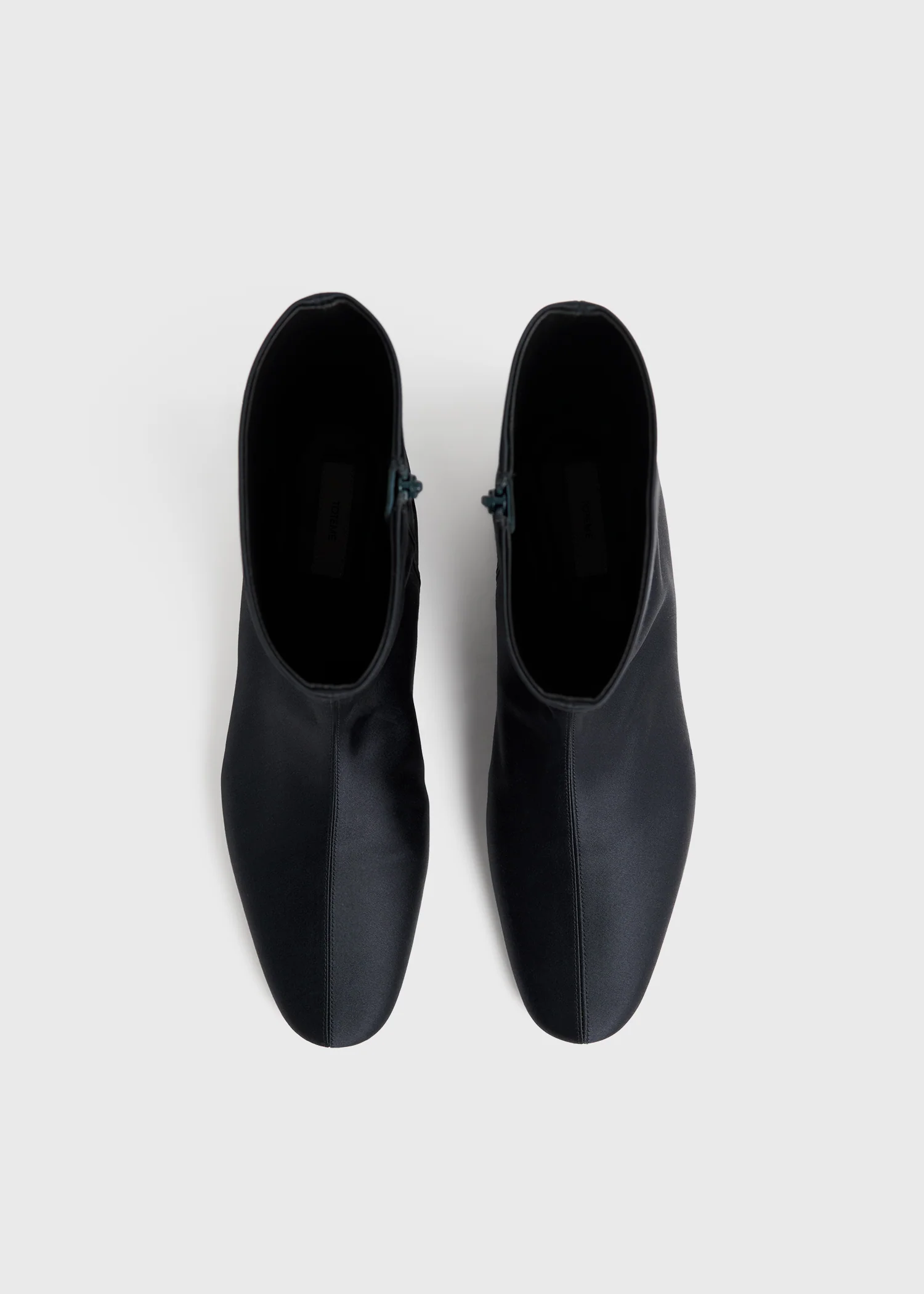 Satin ankle boots navy - Image 4