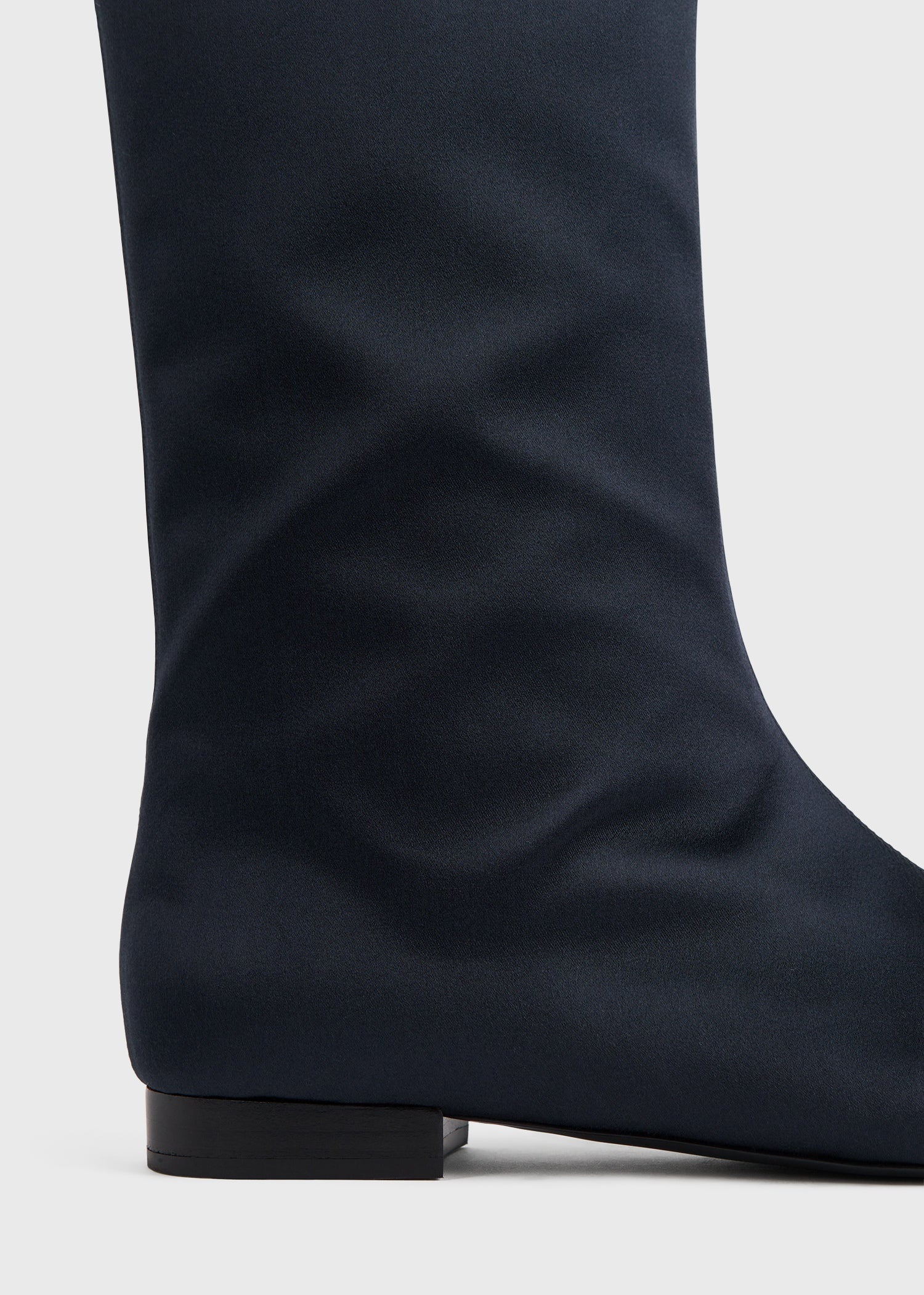 Satin ankle boots navy - Image 5