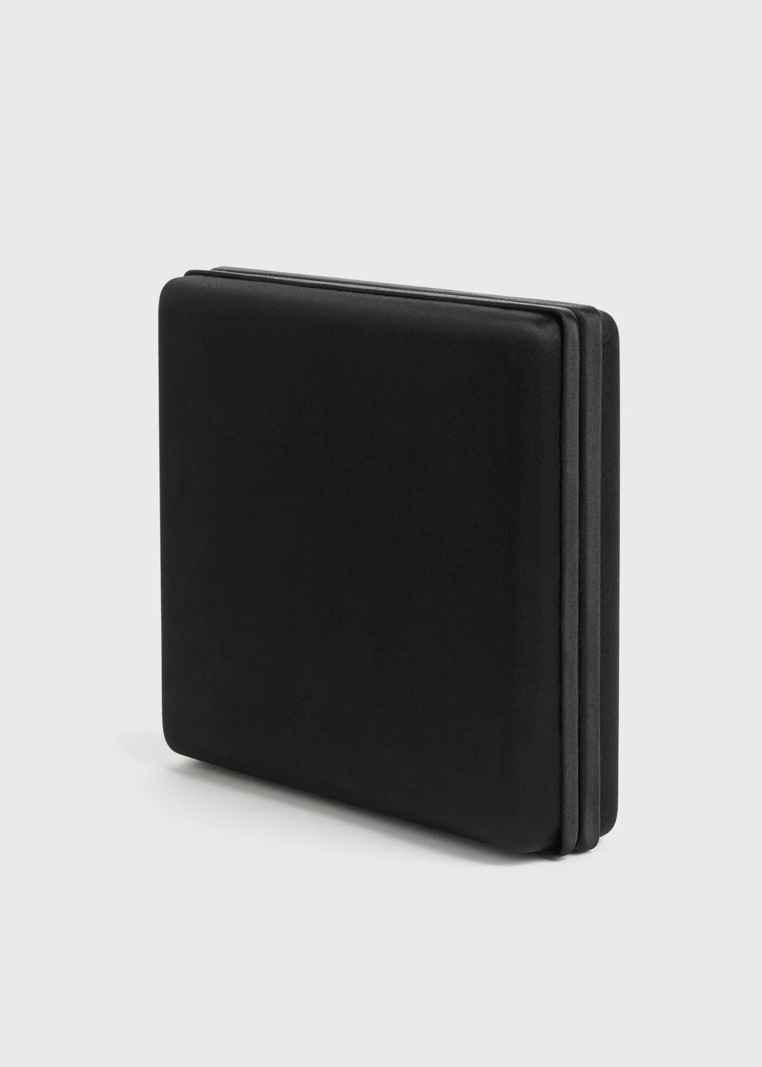 Satin box clutch black - Image 6