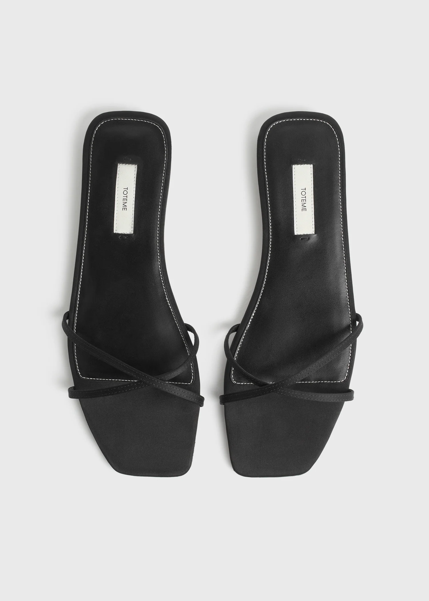 Satin crossover slides black - Image 4