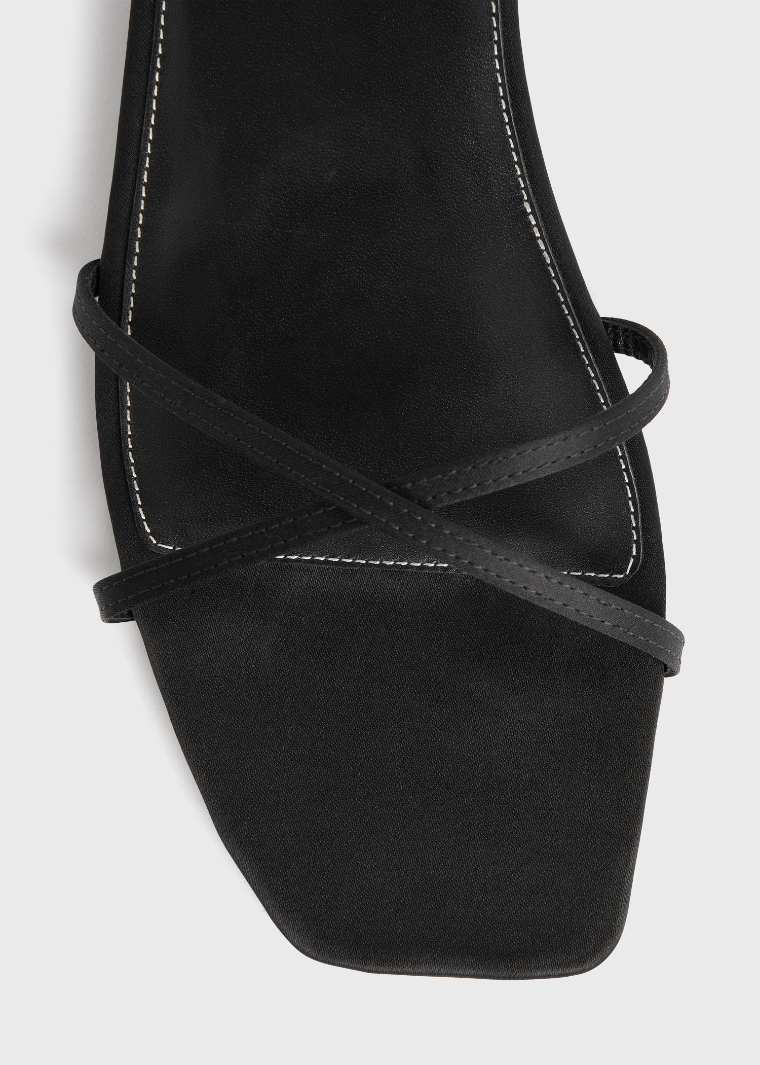 Satin crossover slides black - Image 6