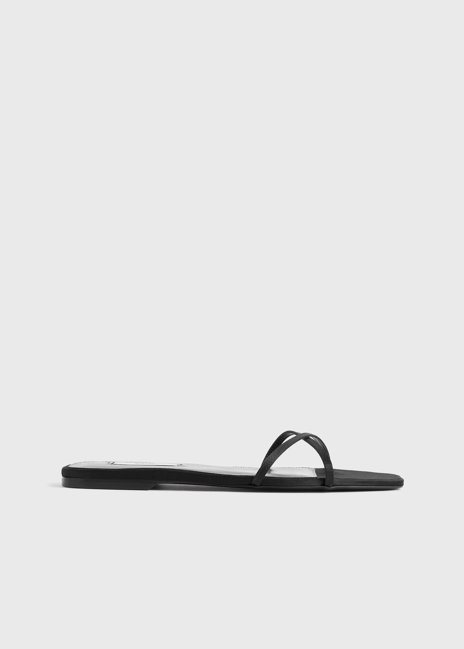 Satin crossover slides black - Image 8