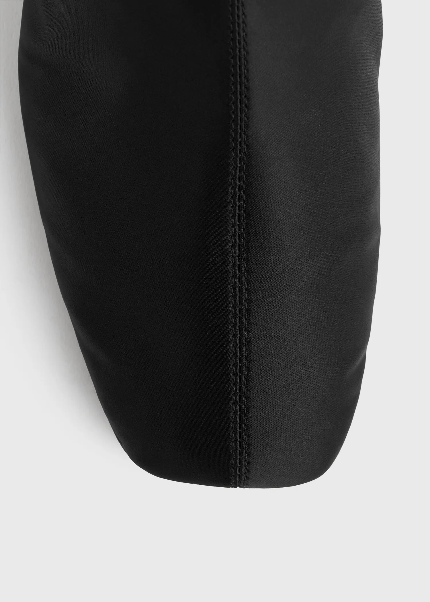 Satin knee-high boots black - Image 6