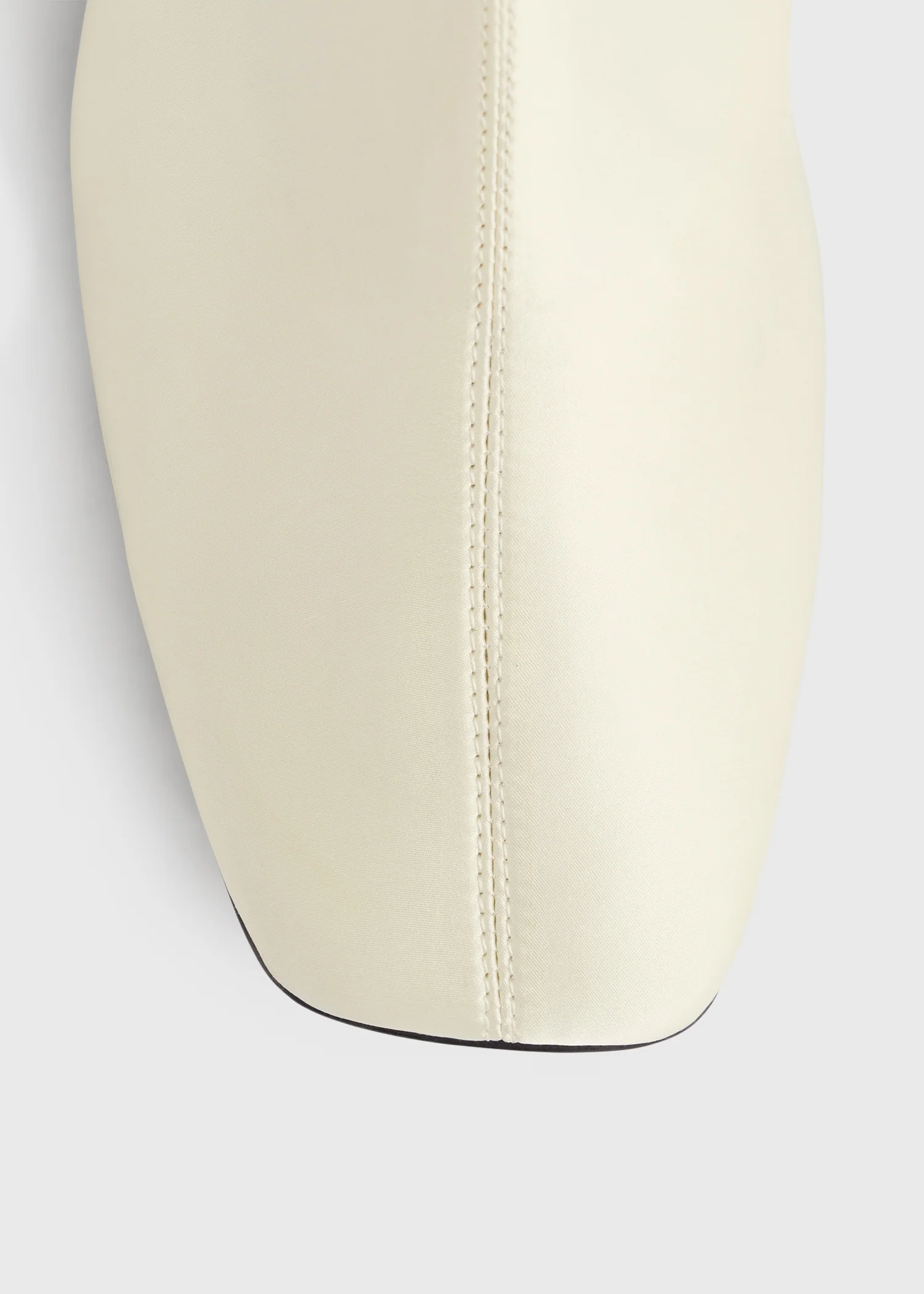 Satin knee-high boots milk - Image 6