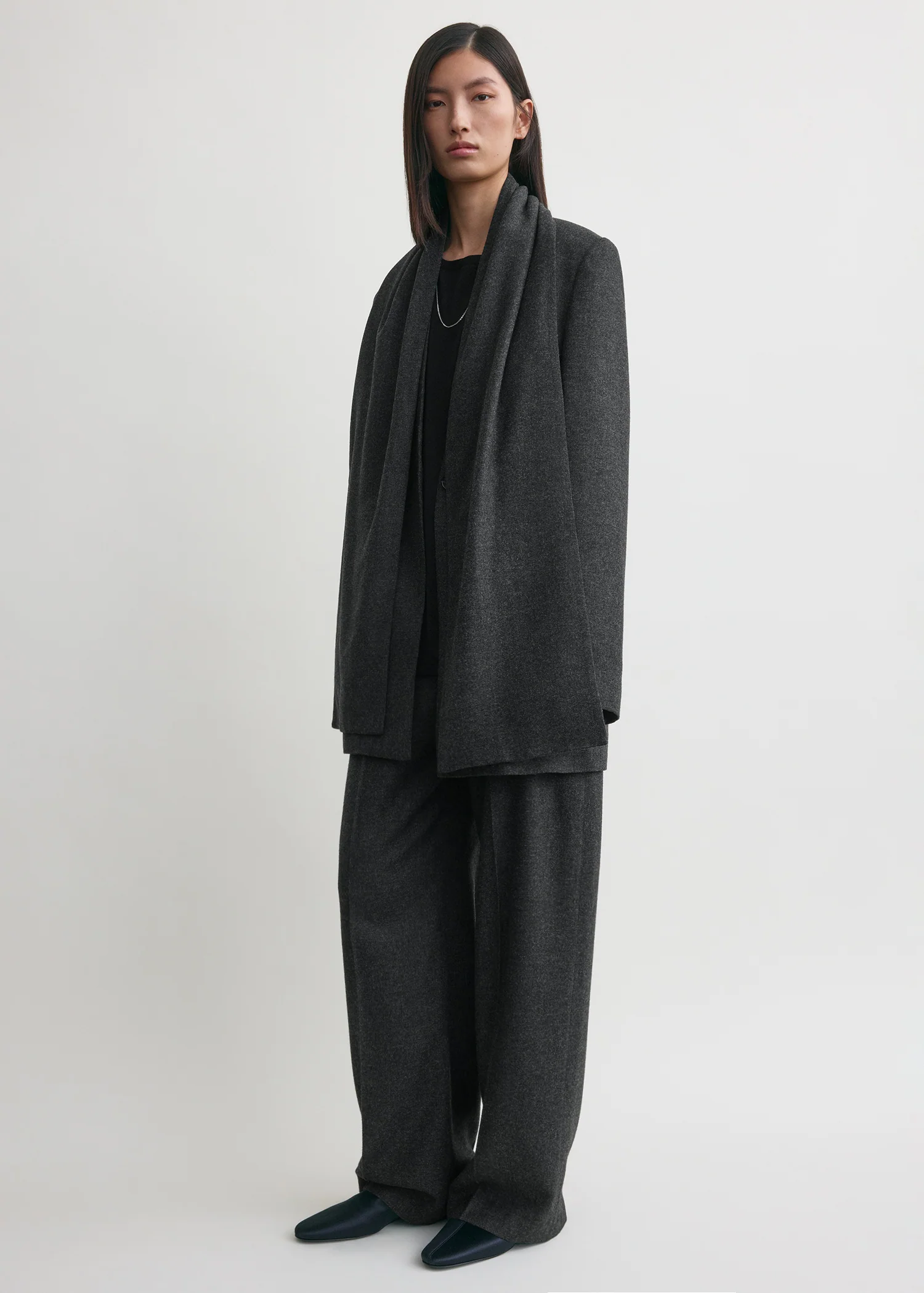 Scarf blazer charcoal petite - Image 2