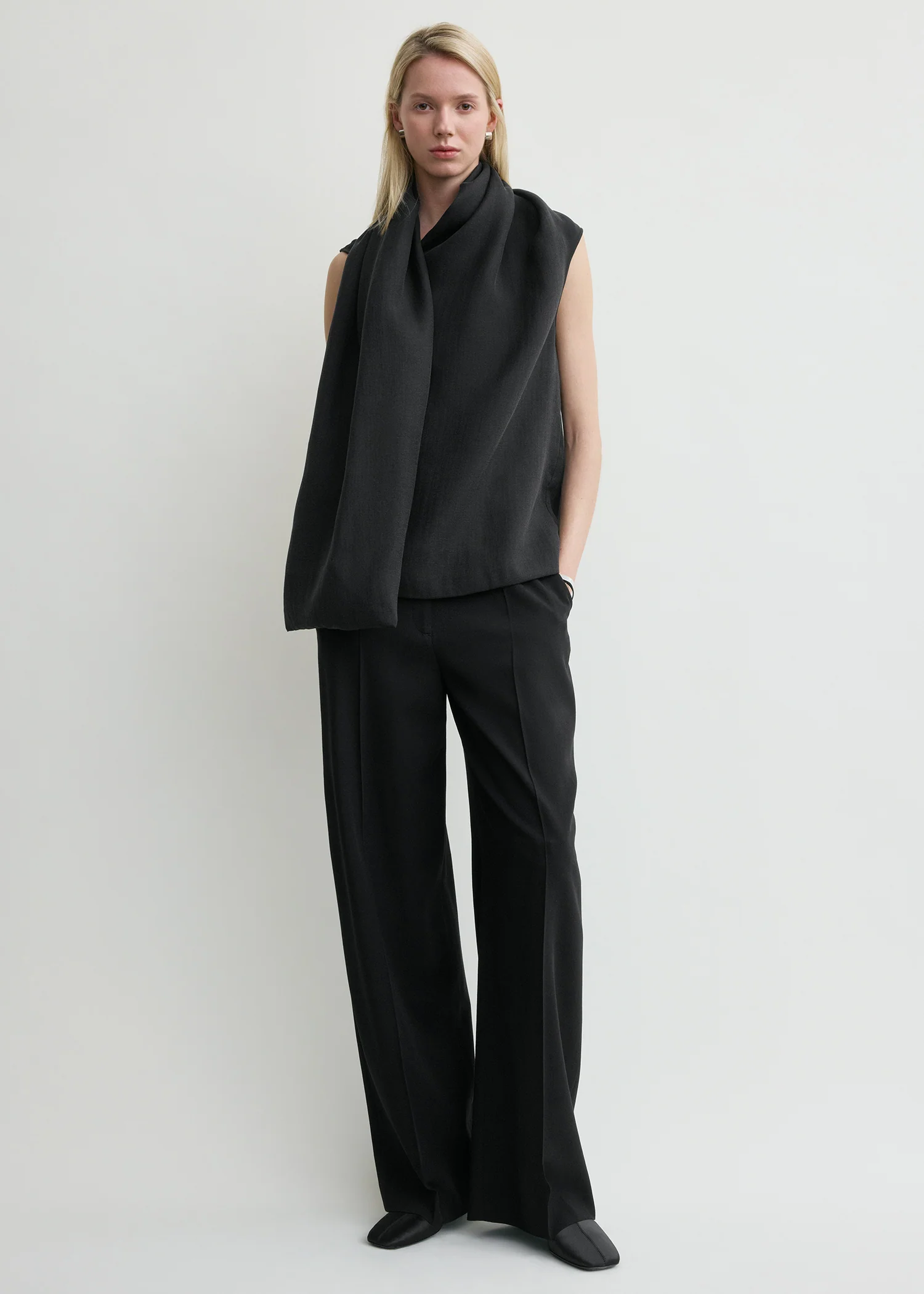 Scarf blouse black
