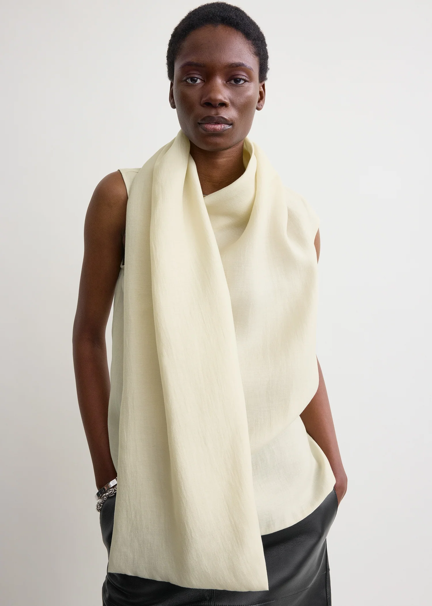 Scarf blouse ecru - Image 4