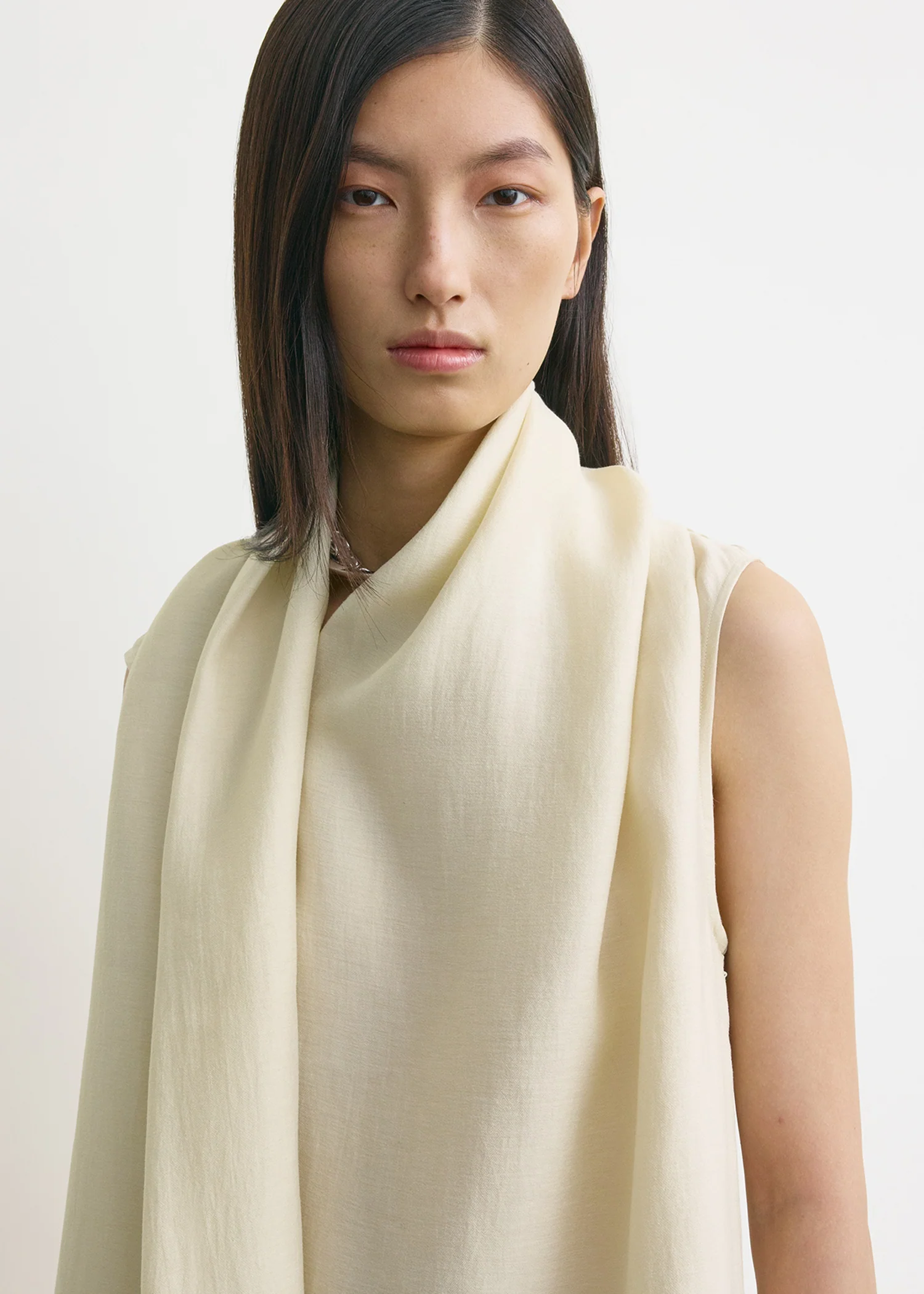 Scarf dress ecru - Image 4