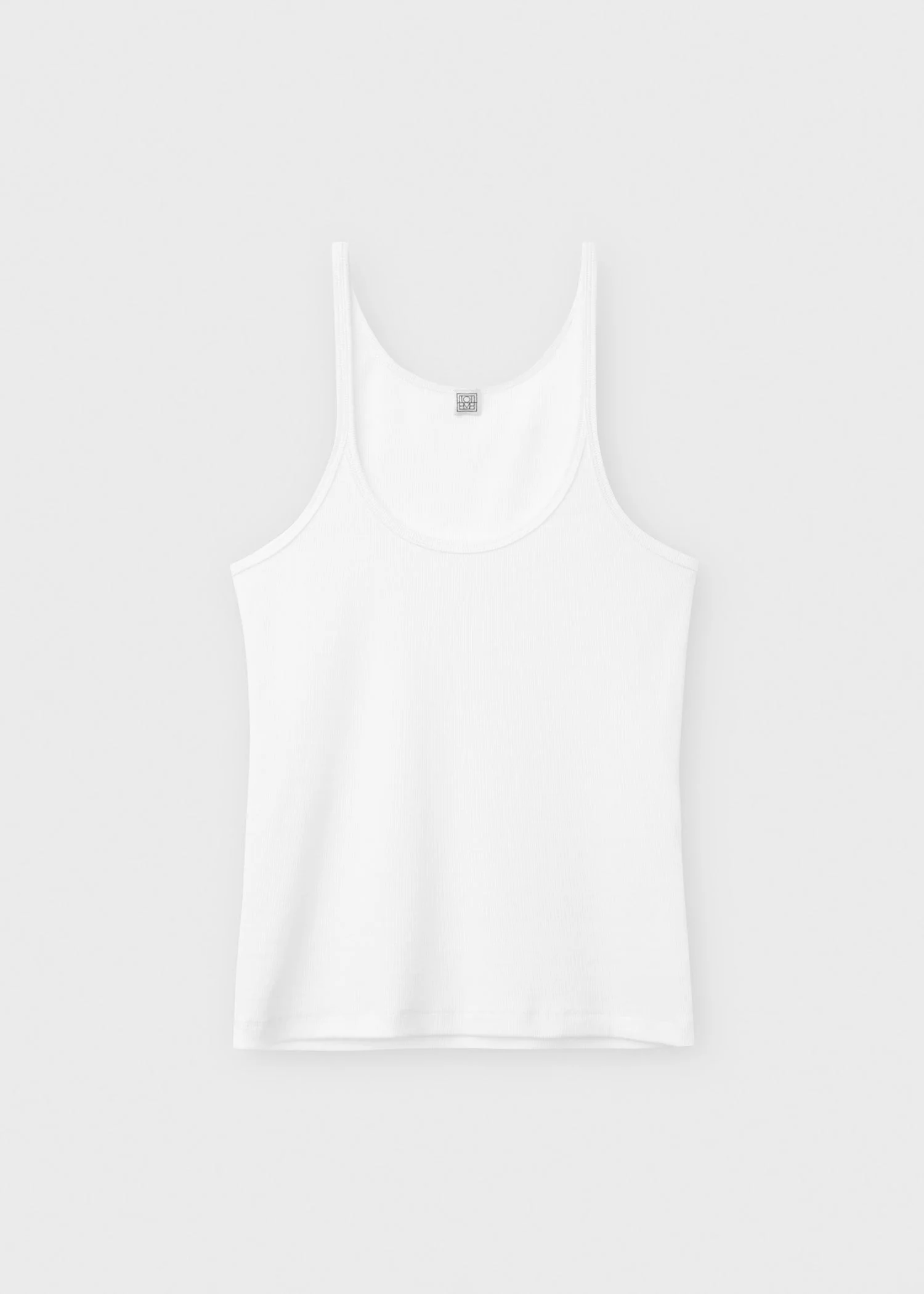 Scoop neck rib tank white - Image 6