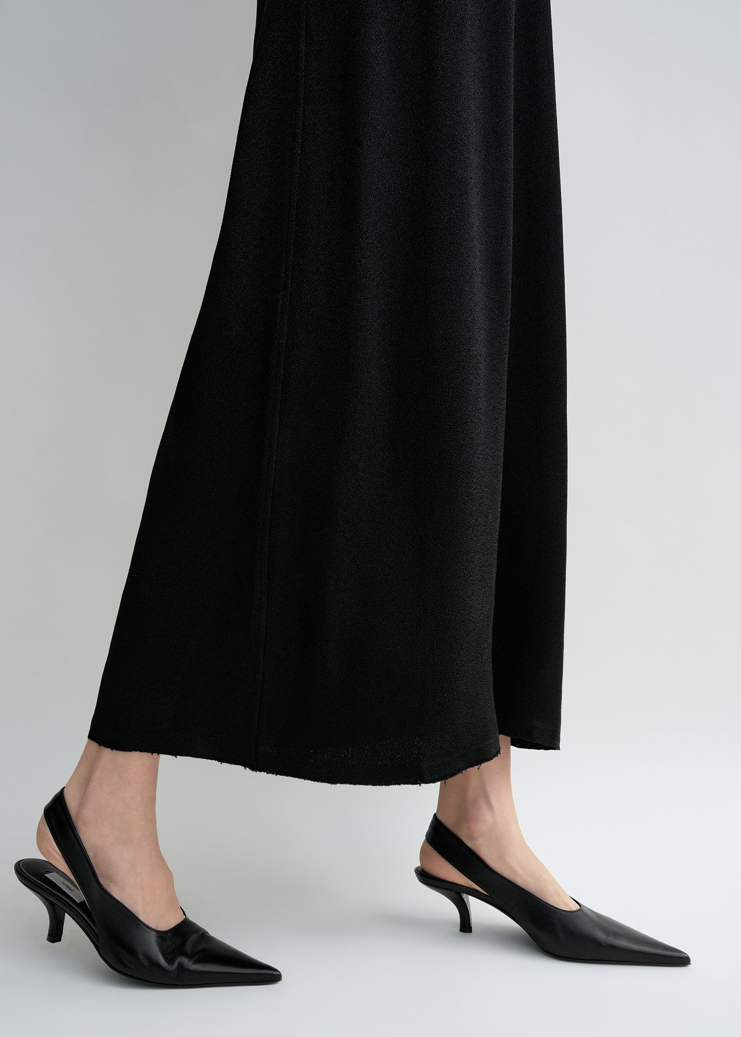 Scoop-neck sablé dress black - Image 4