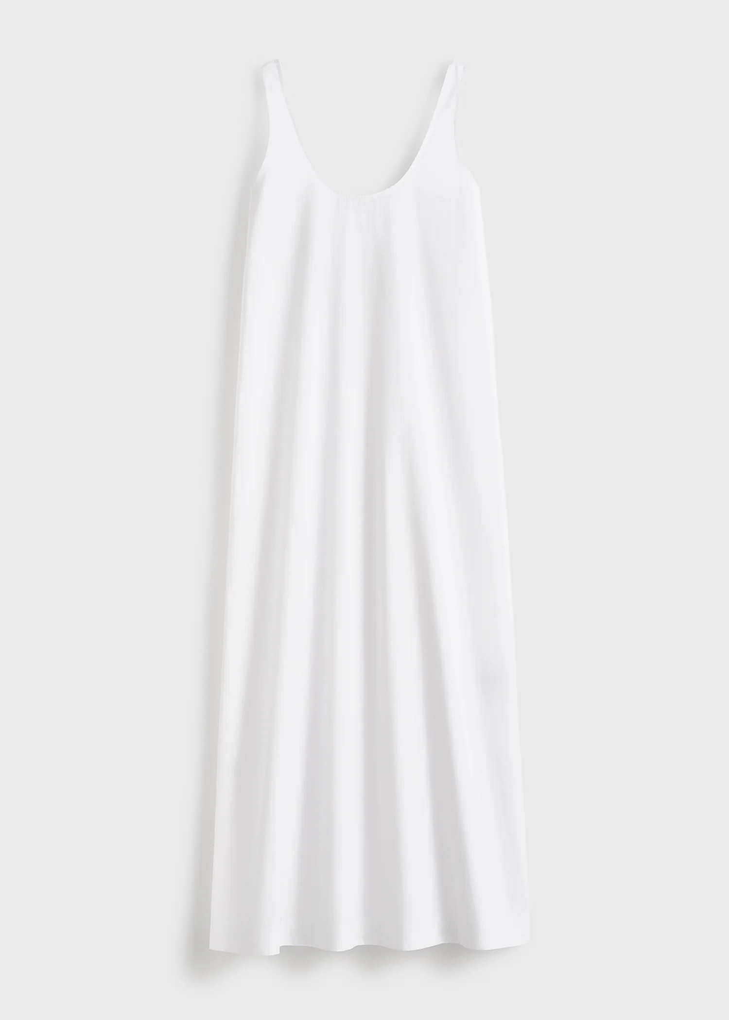 Scoop poplin dress white - Image 6