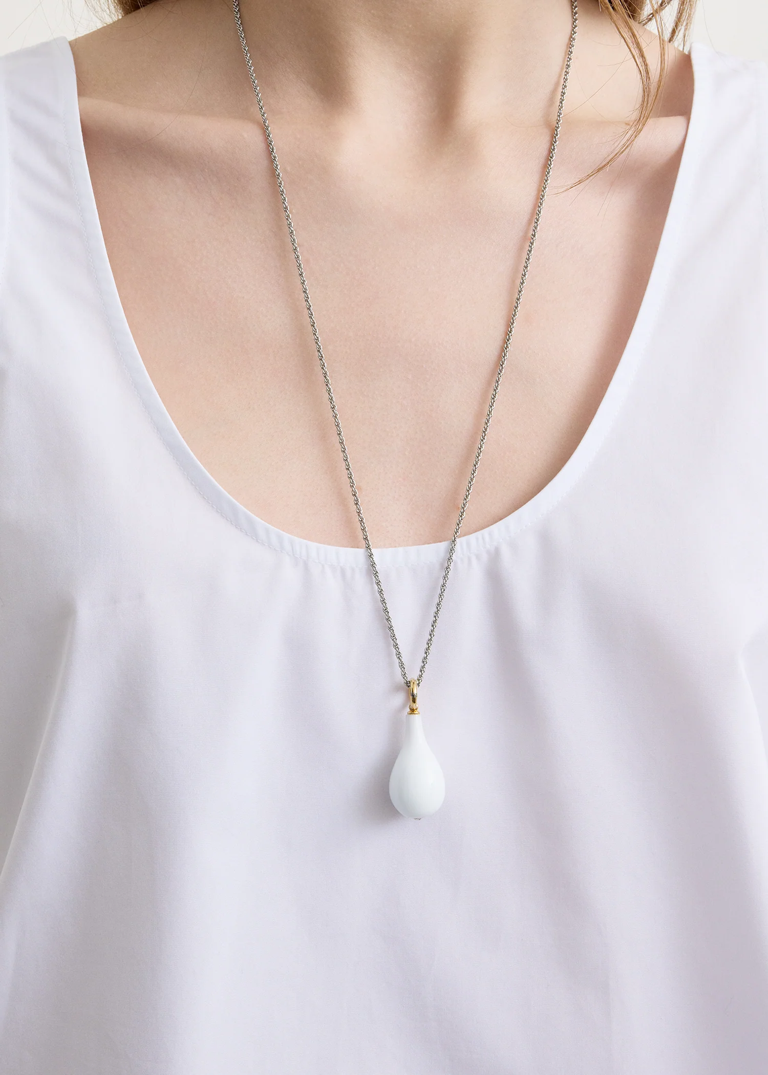 Scoop poplin tank white - Image 4