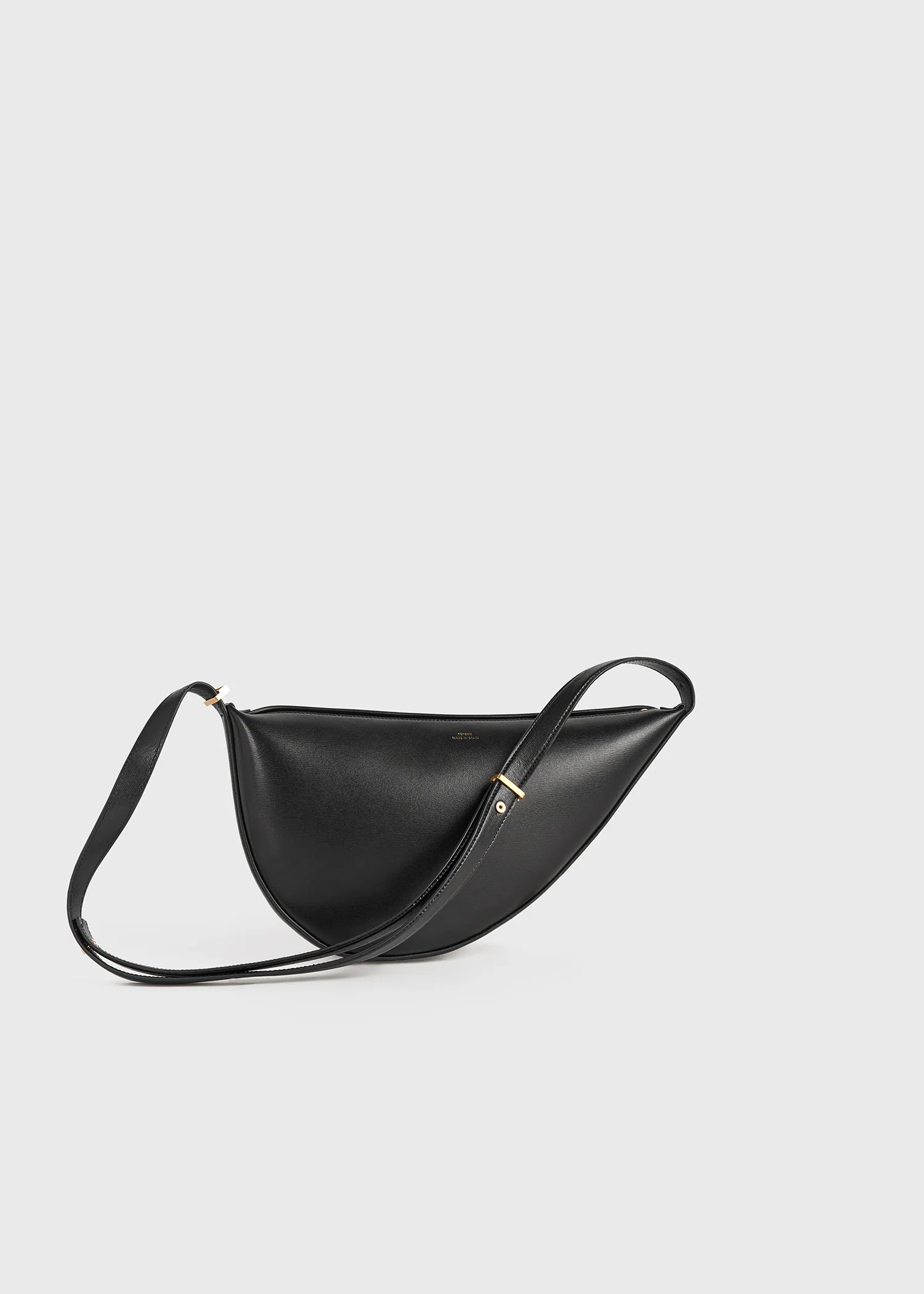 Leather scooped sling black - Image 7