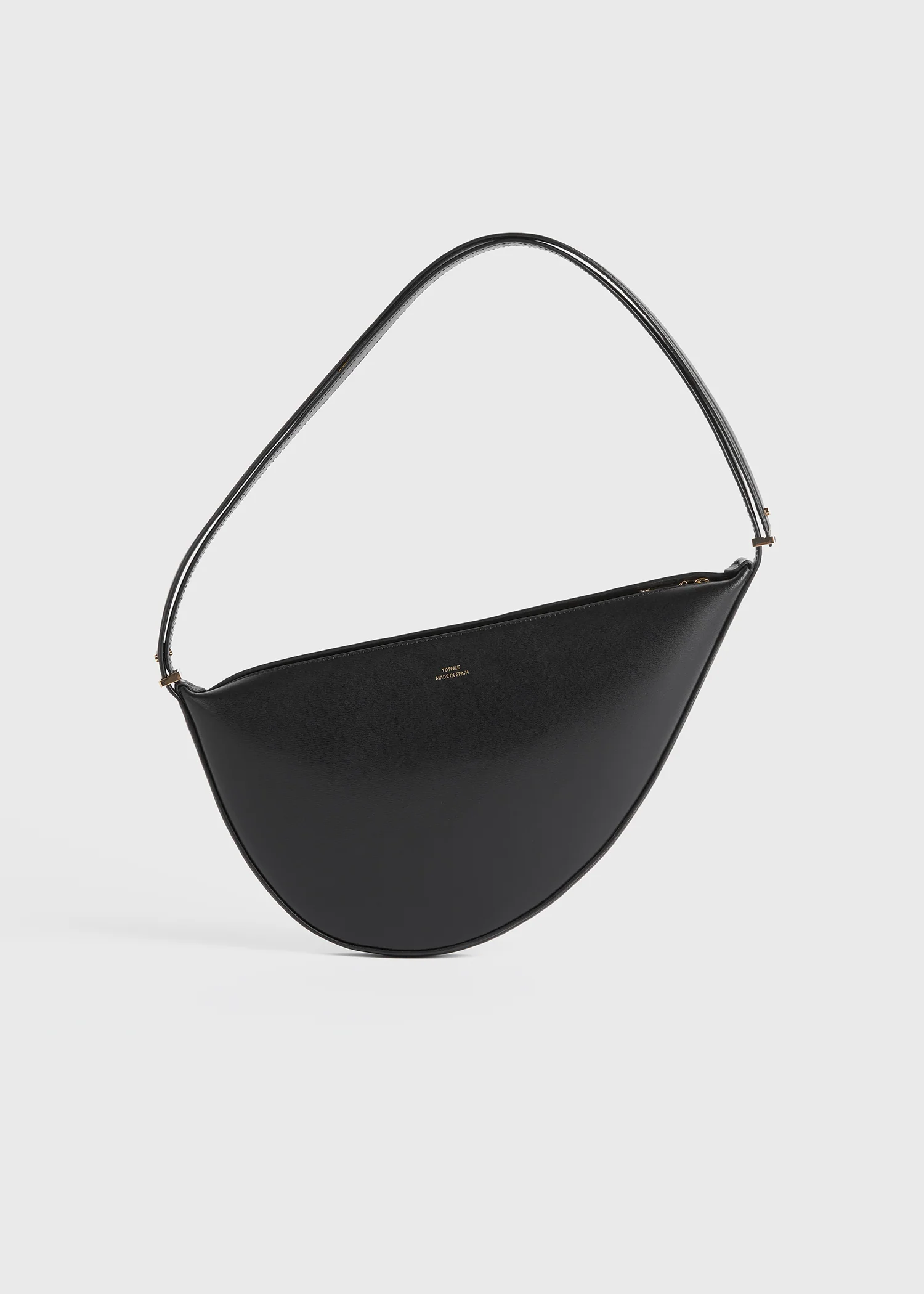 Leather scooped sling black - Image 8