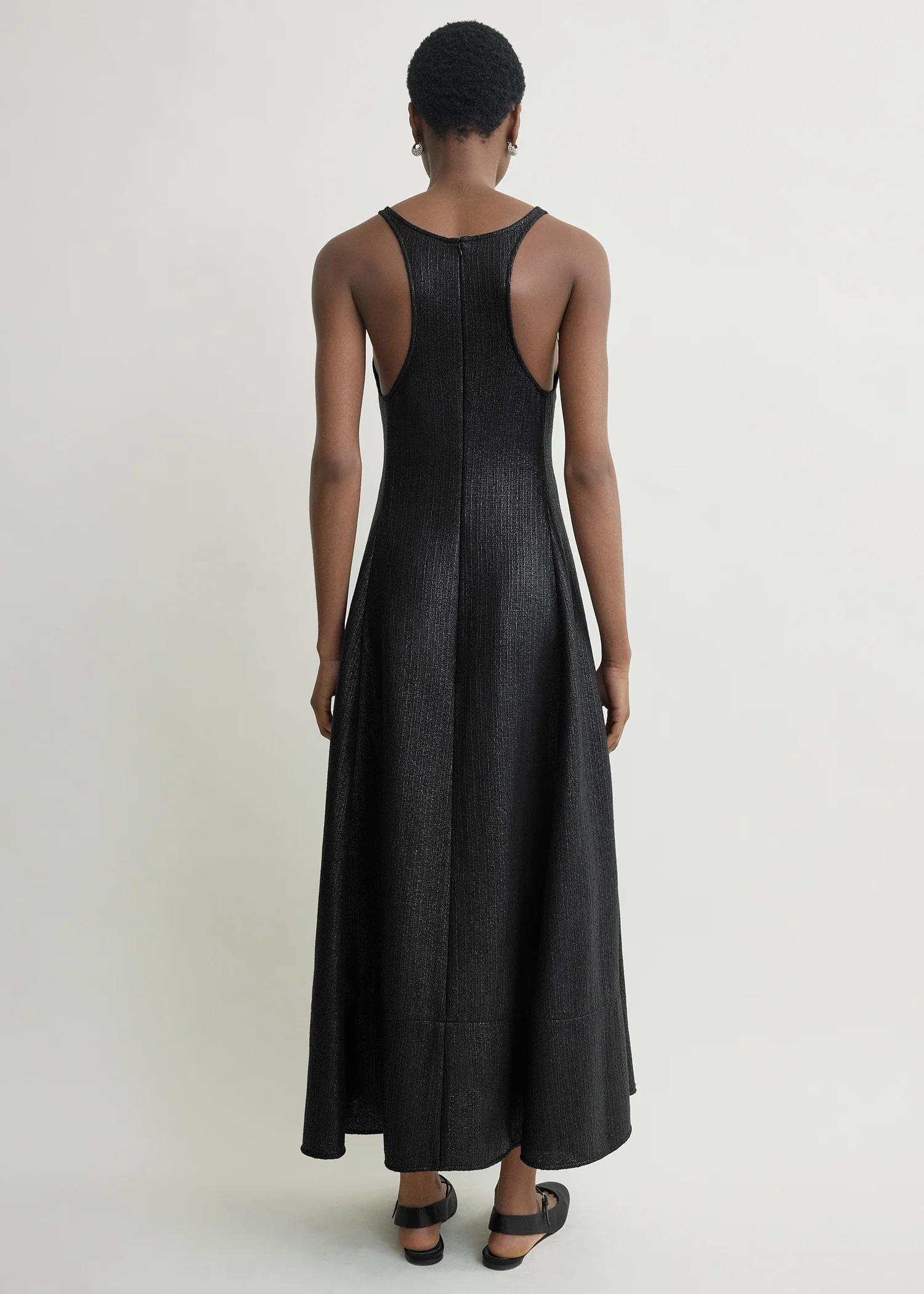 Sculpted cotton dress black - Image 3