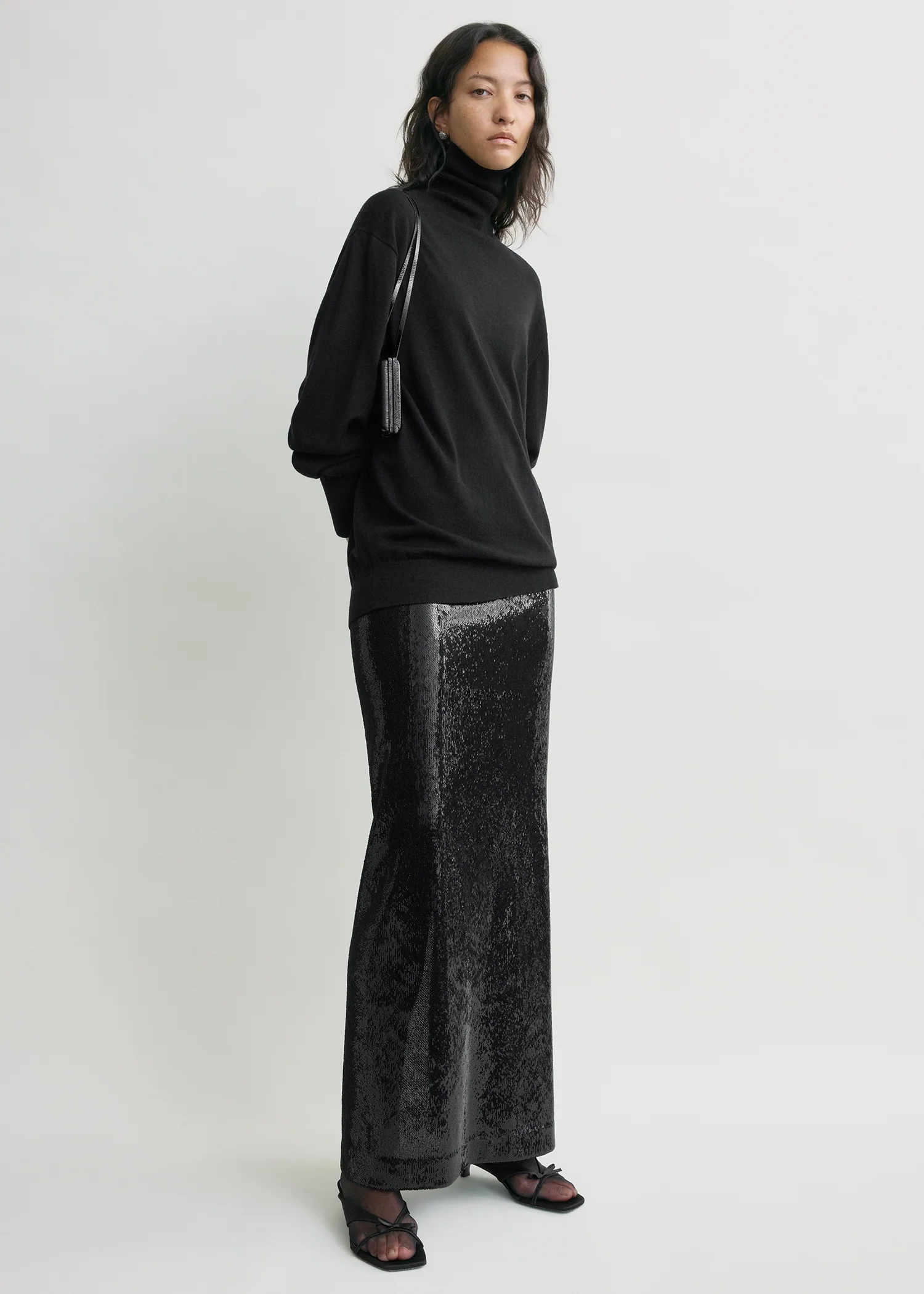 Sequin skirt black