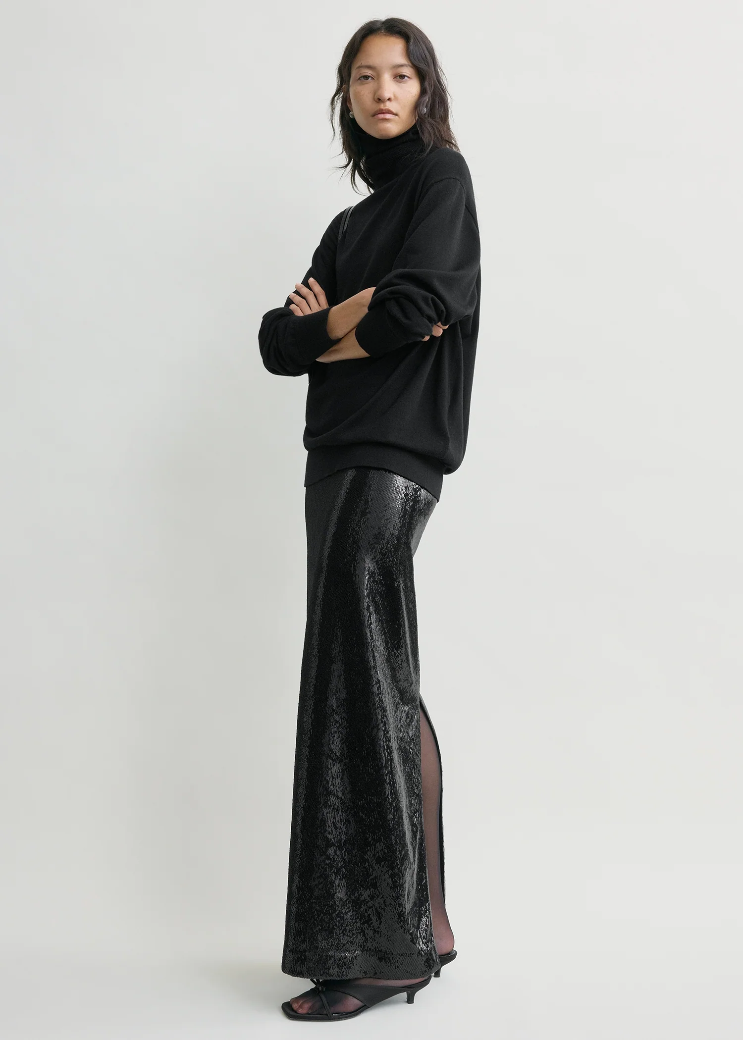 Sequin skirt black - Image 2