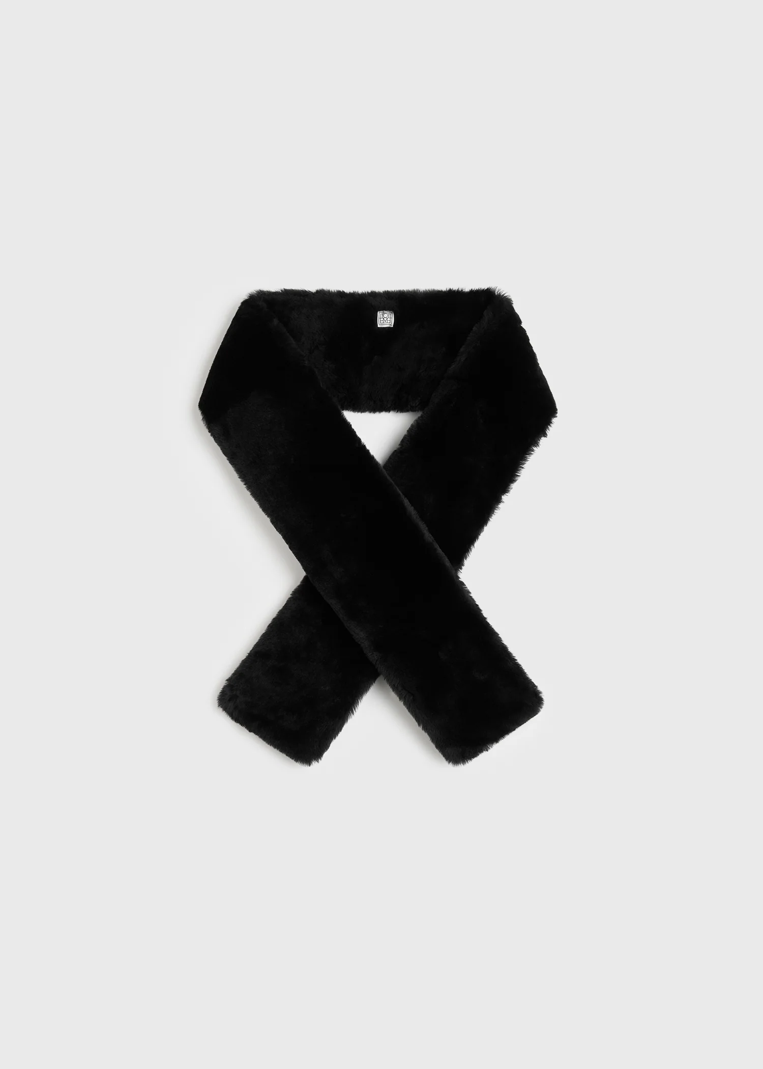 Shearling tuxedo scarf black - Image 5