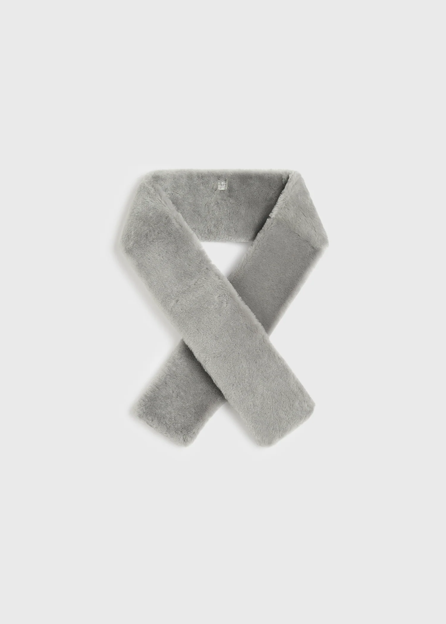 Shearling tuxedo scarf grey