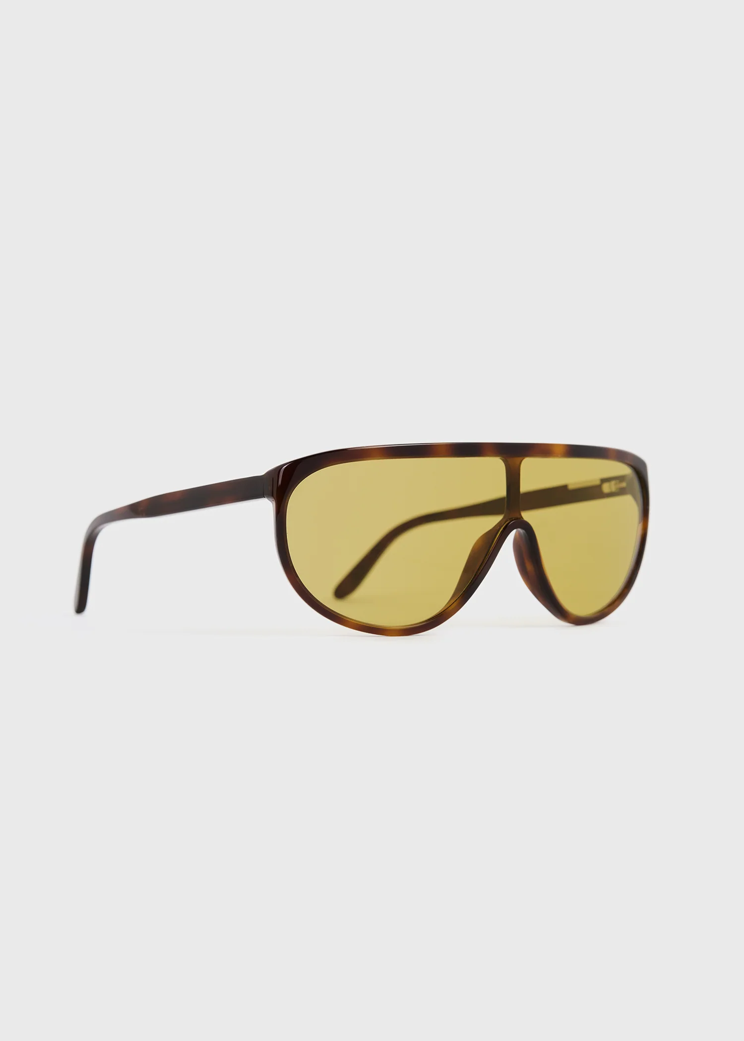 Shield aviator sunglasses dark havana - Image 4
